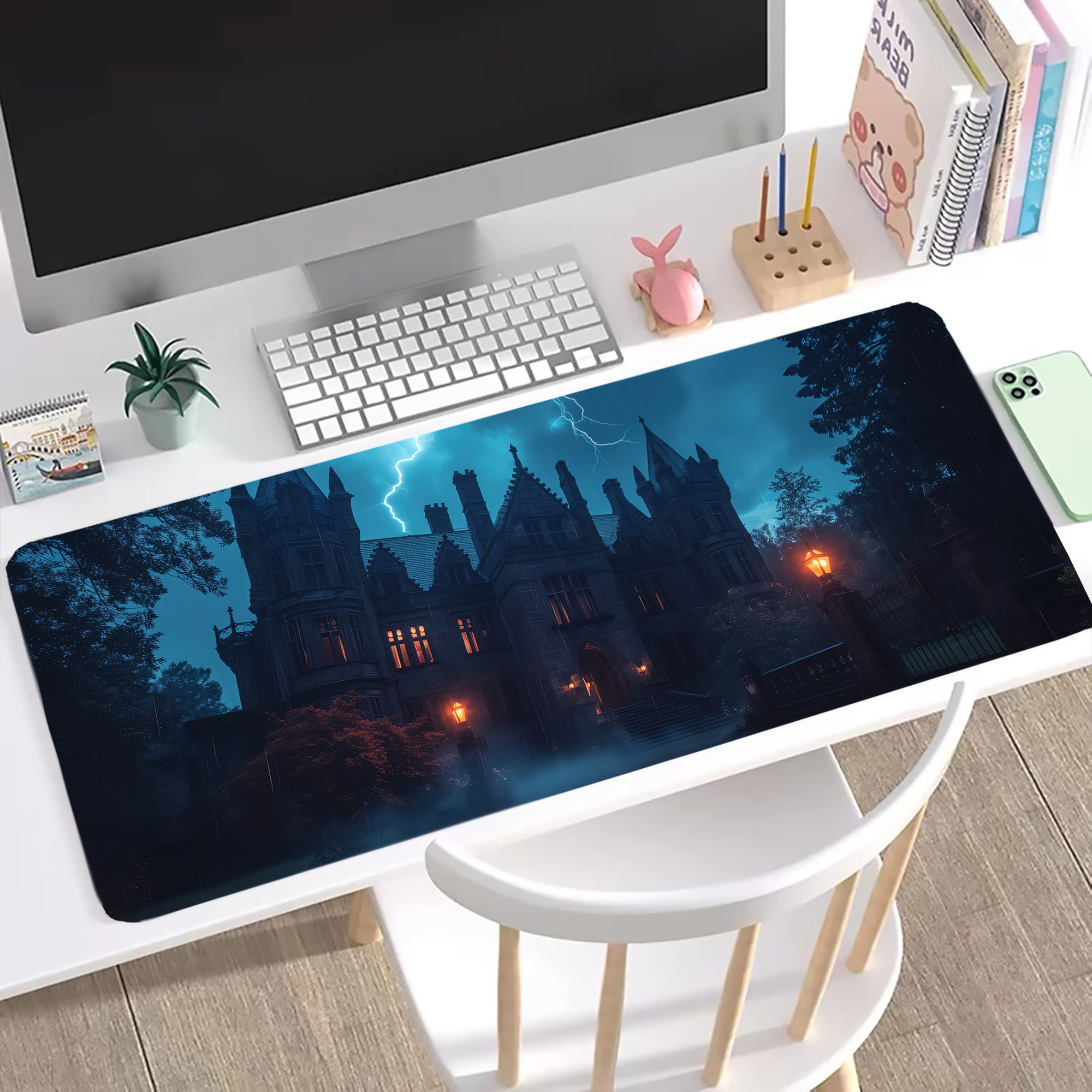 （画像用） Harry Potter ハリー・ポッターシリーズ ステッチ加工 大判デスクマット／滑り止めマウスパッド