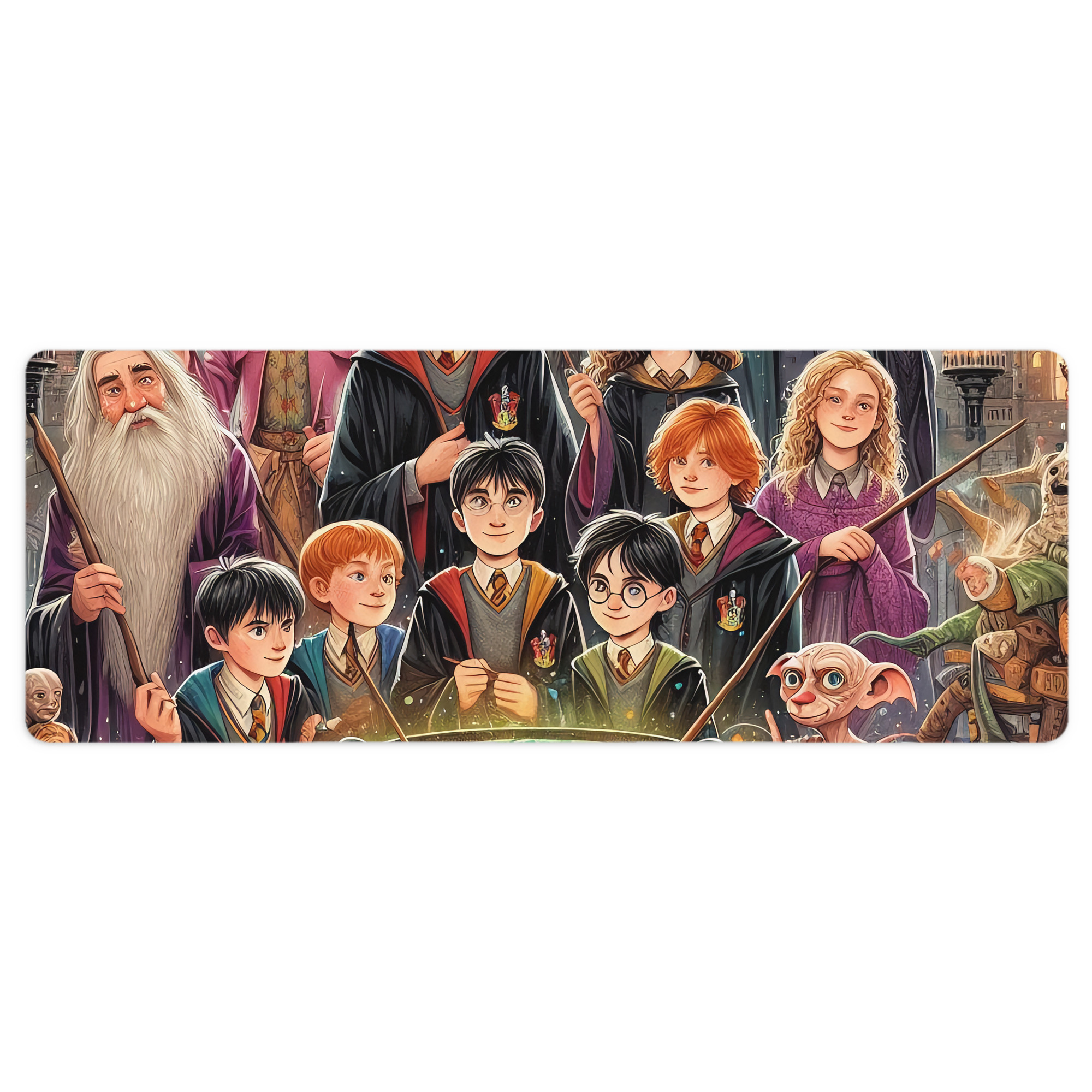 （画像用） Harry Potter ハリー・ポッターシリーズ ステッチ加工 大判デスクマット／滑り止めマウスパッド