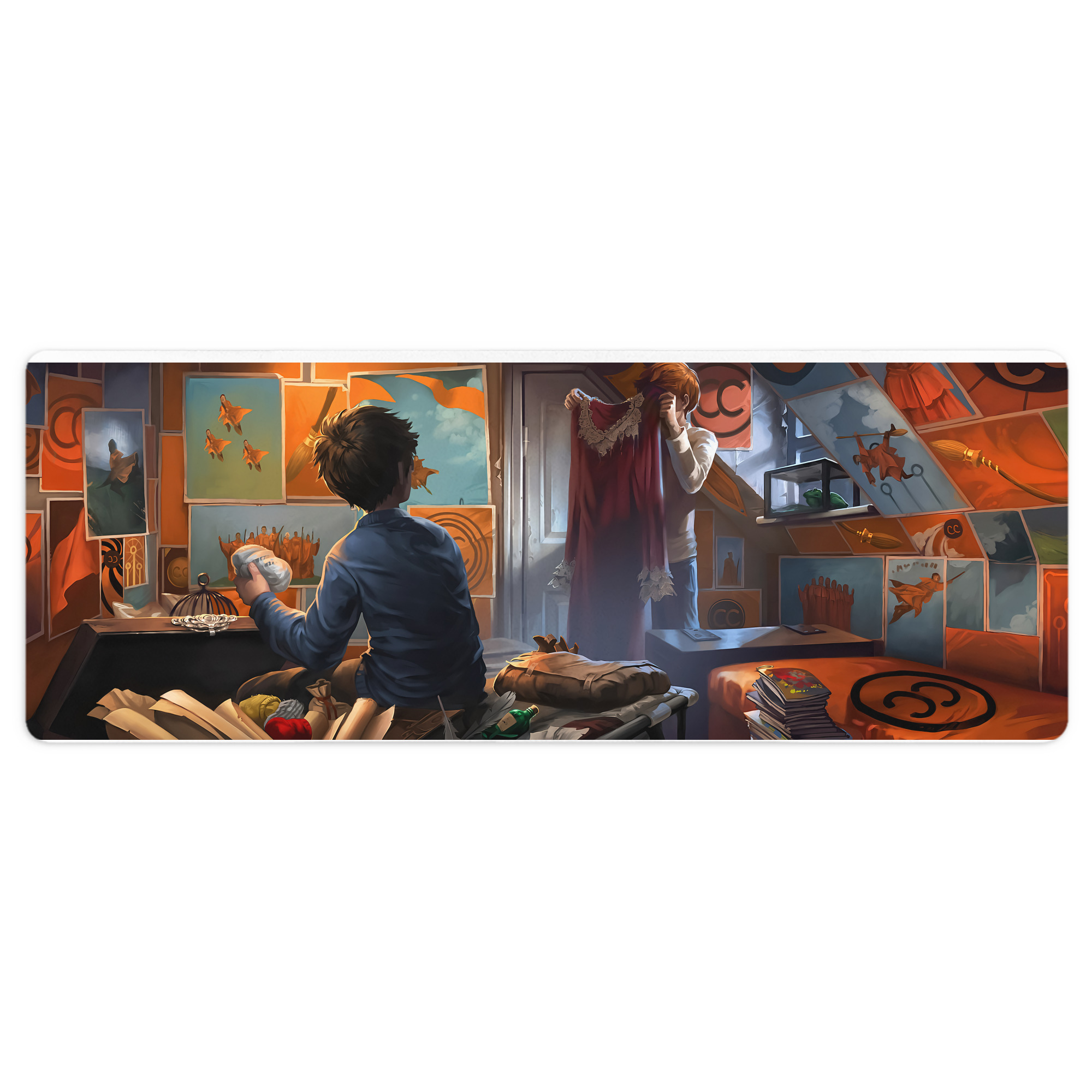 （画像用） Harry Potter ハリー・ポッターシリーズ ステッチ加工 大判デスクマット／滑り止めマウスパッド