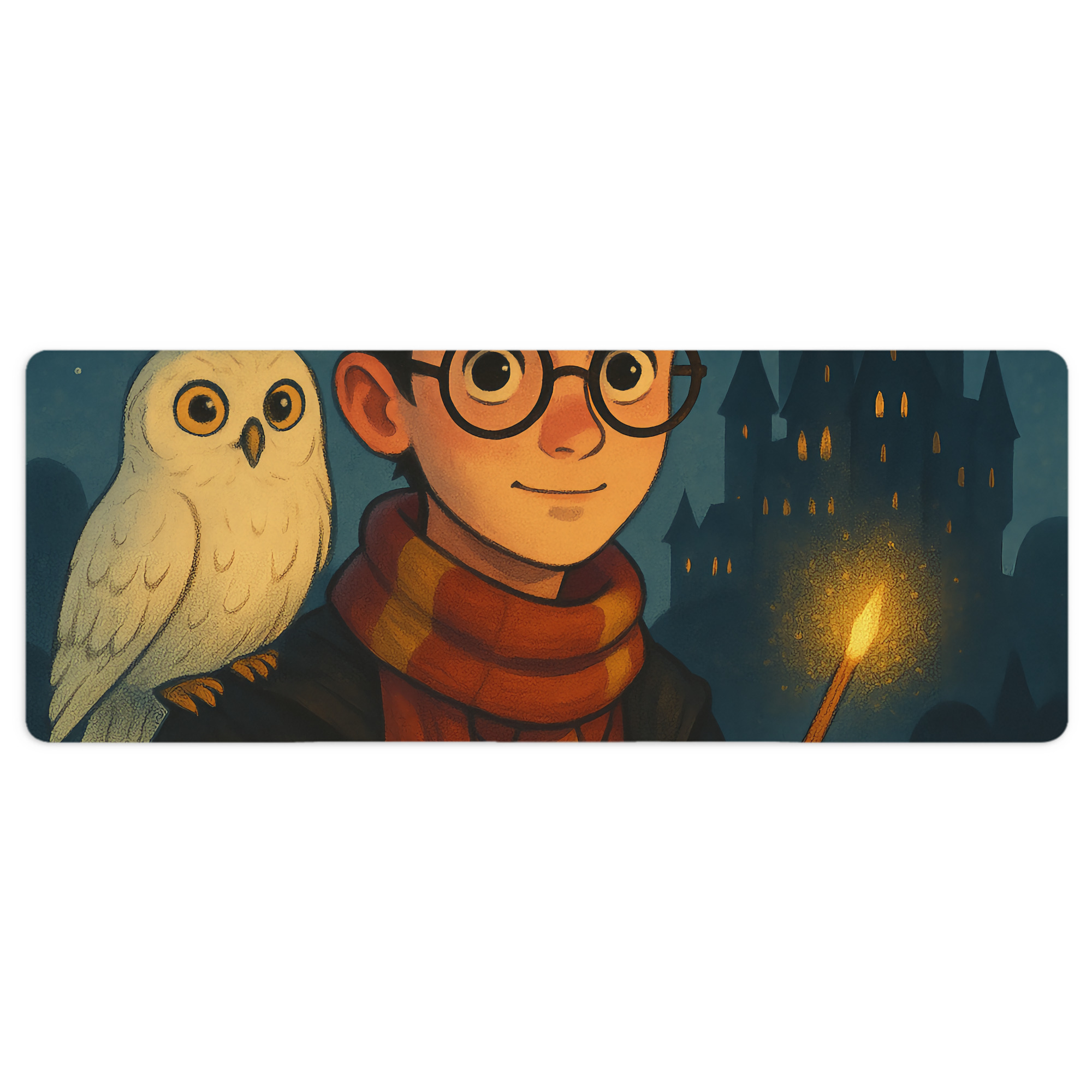 （画像用） Harry Potter ハリー・ポッターシリーズ ステッチ加工 大判デスクマット／滑り止めマウスパッド
