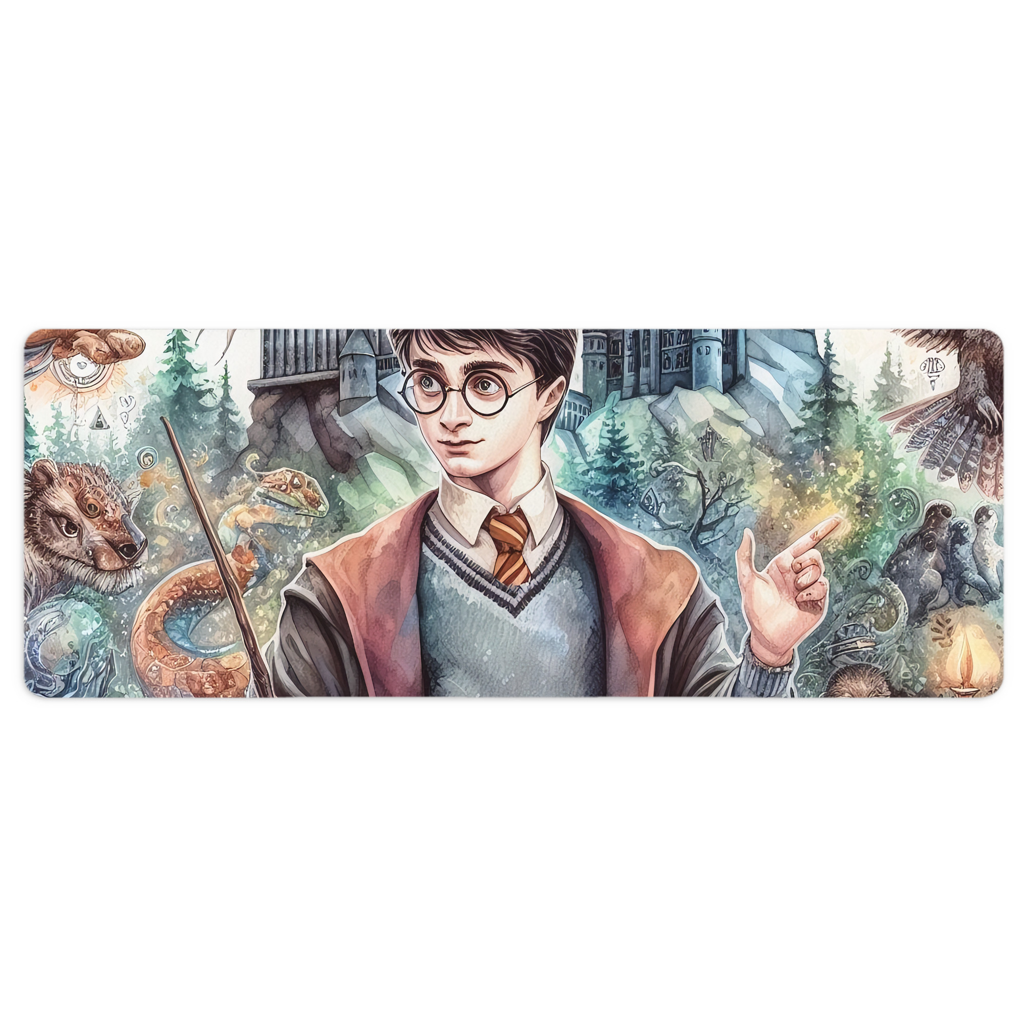 （画像用） Harry Potter ハリー・ポッターシリーズ ステッチ加工 大判デスクマット／滑り止めマウスパッド