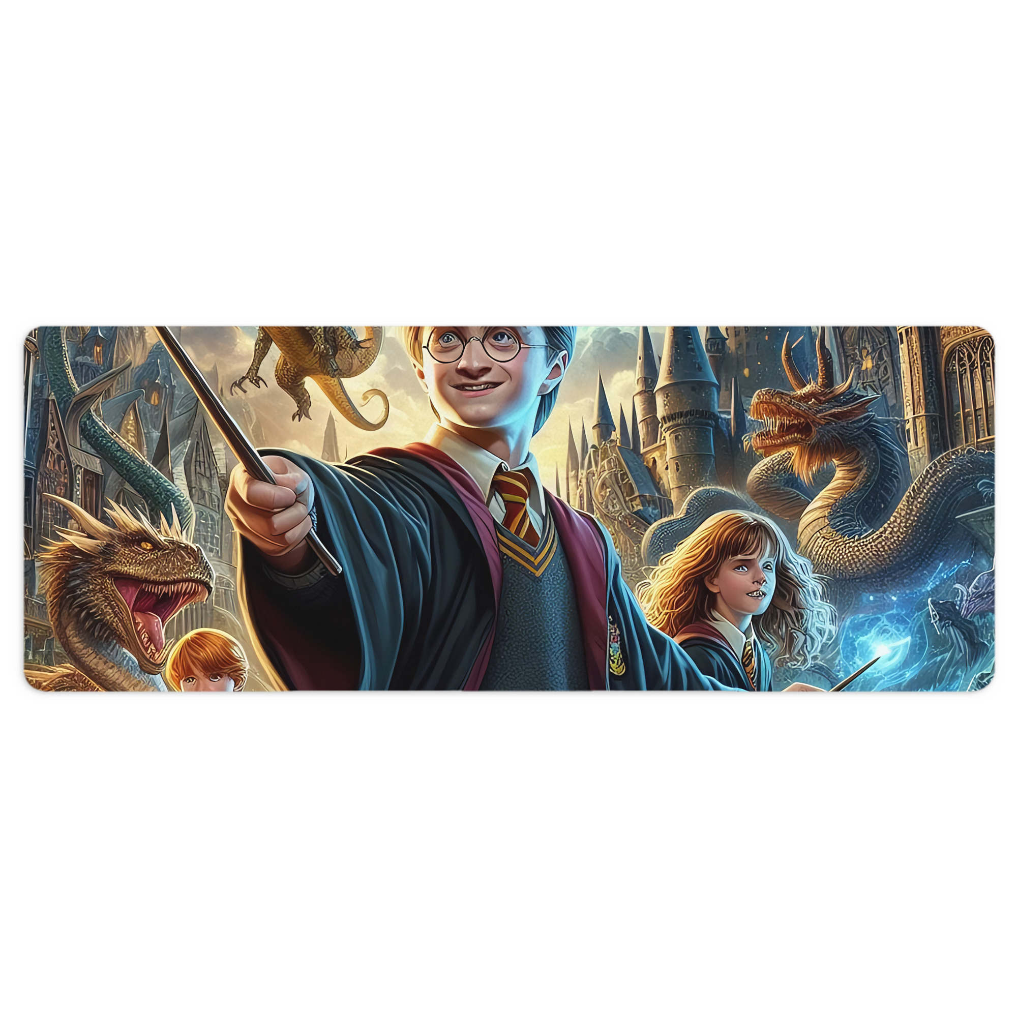 （画像用） Harry Potter ハリー・ポッターシリーズ ステッチ加工 大判デスクマット／滑り止めマウスパッド