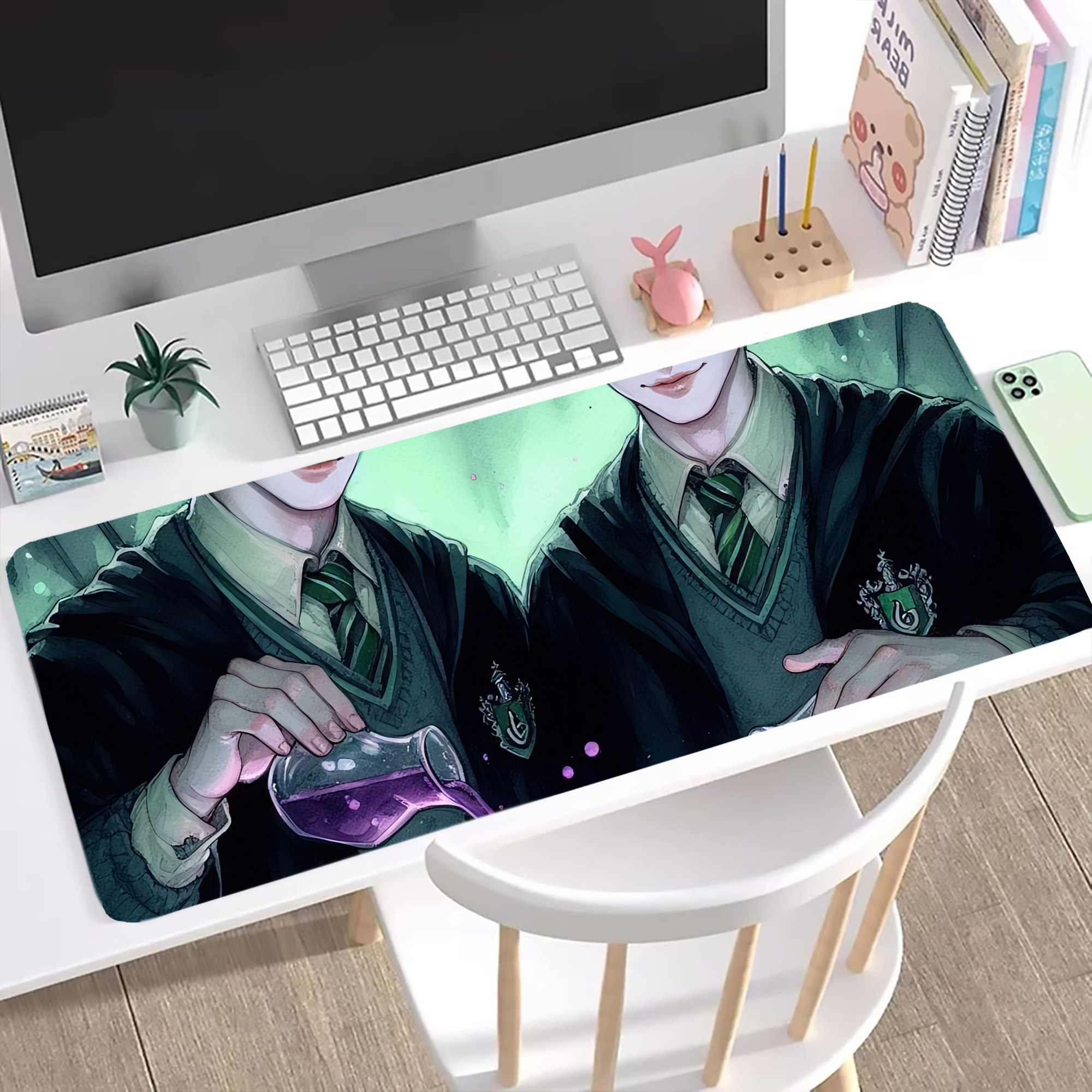 （画像用） Harry Potter ハリー・ポッターシリーズ ステッチ加工 大判デスクマット／滑り止めマウスパッド