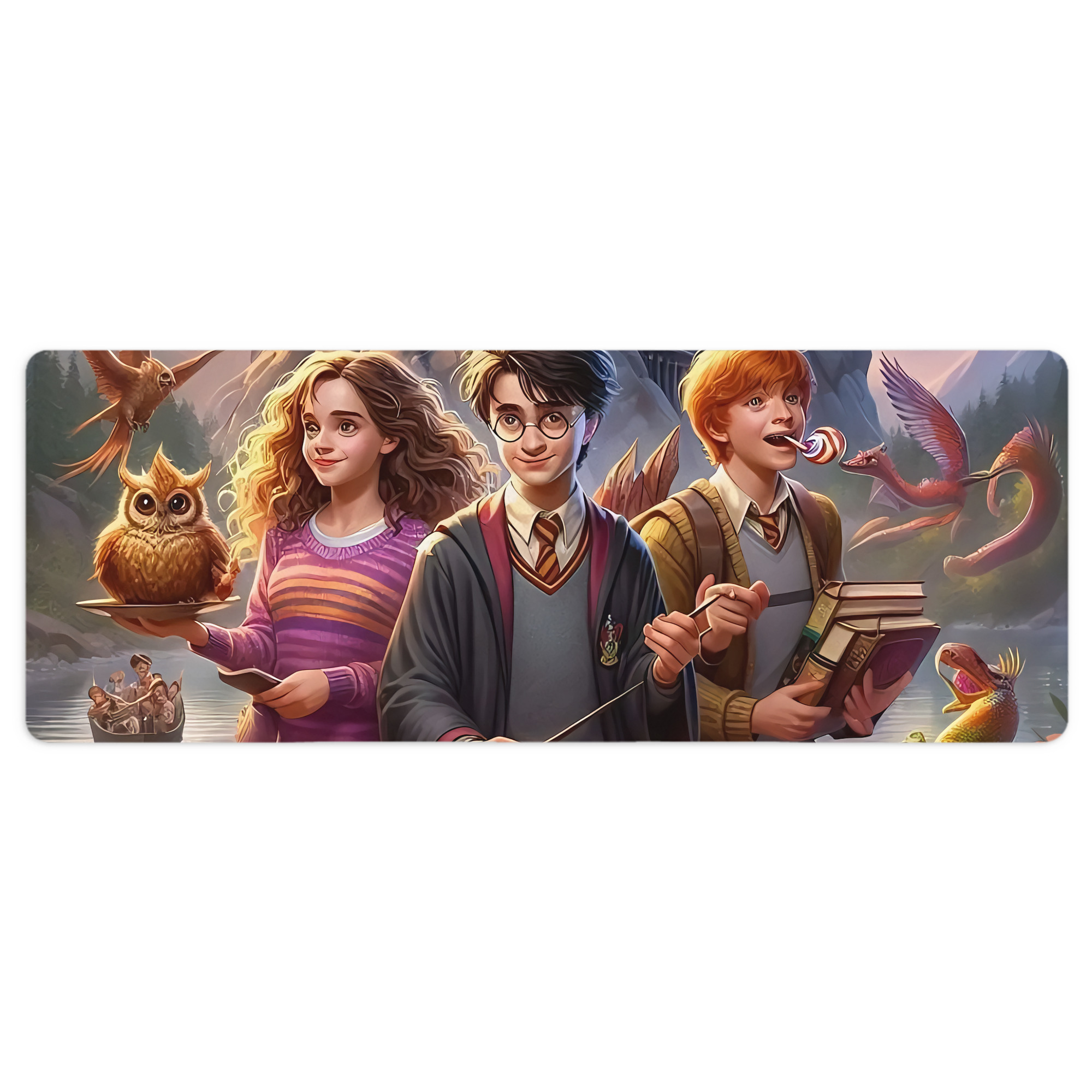 （画像用） Harry Potter ハリー・ポッターシリーズ ステッチ加工 大判デスクマット／滑り止めマウスパッド