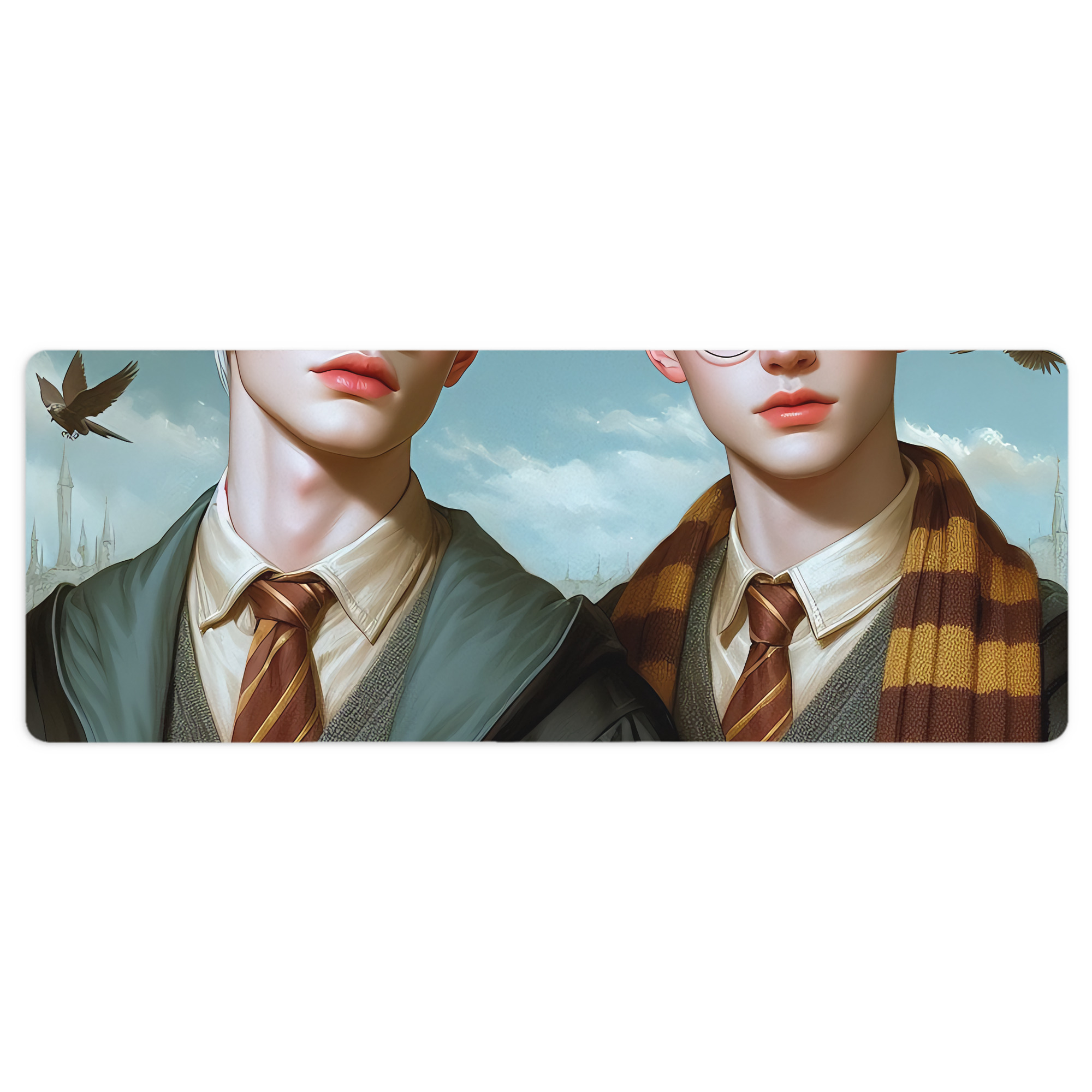 （画像用） Harry Potter ハリー・ポッターシリーズ ステッチ加工 大判デスクマット／滑り止めマウスパッド