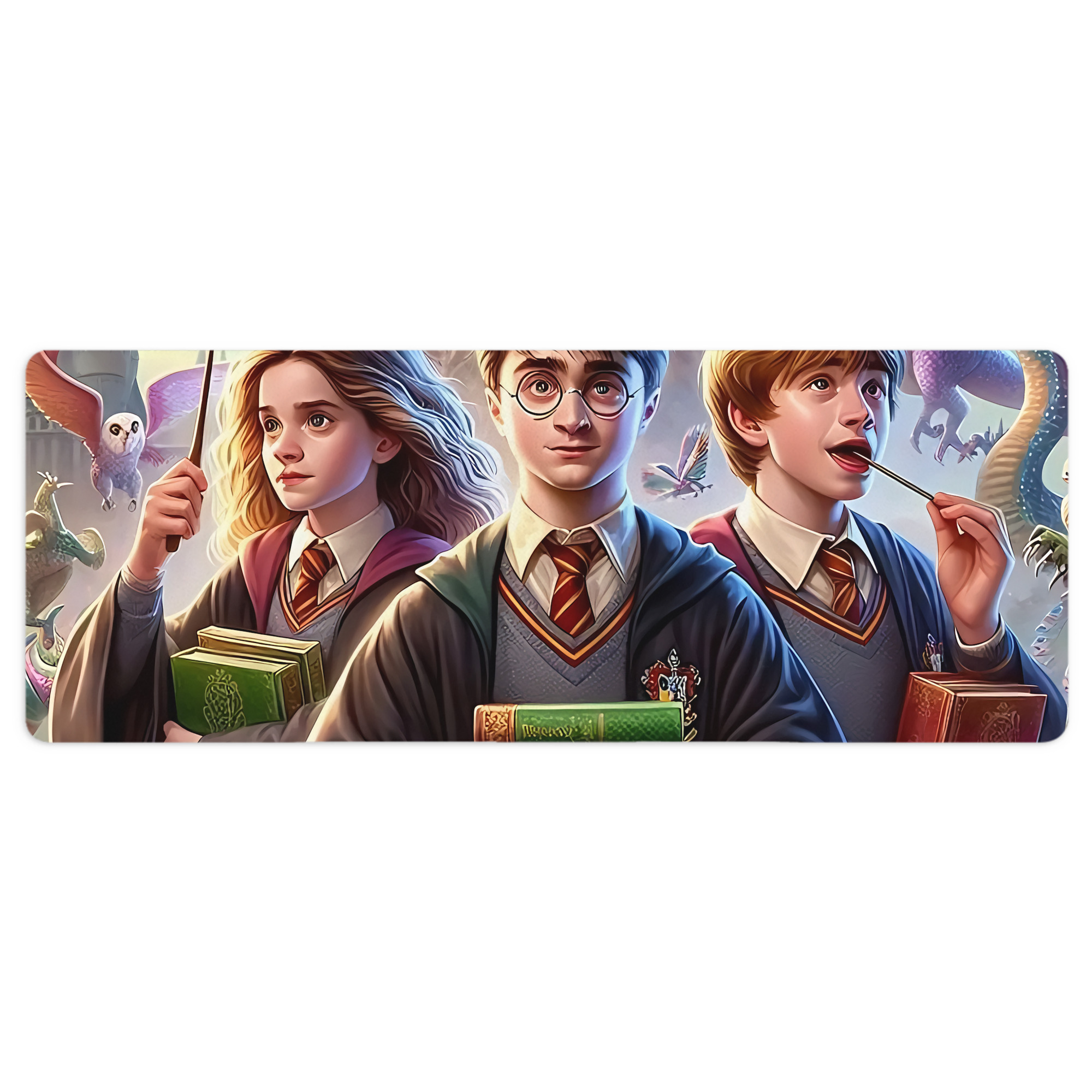（画像用） Harry Potter ハリー・ポッターシリーズ ステッチ加工 大判デスクマット／滑り止めマウスパッド