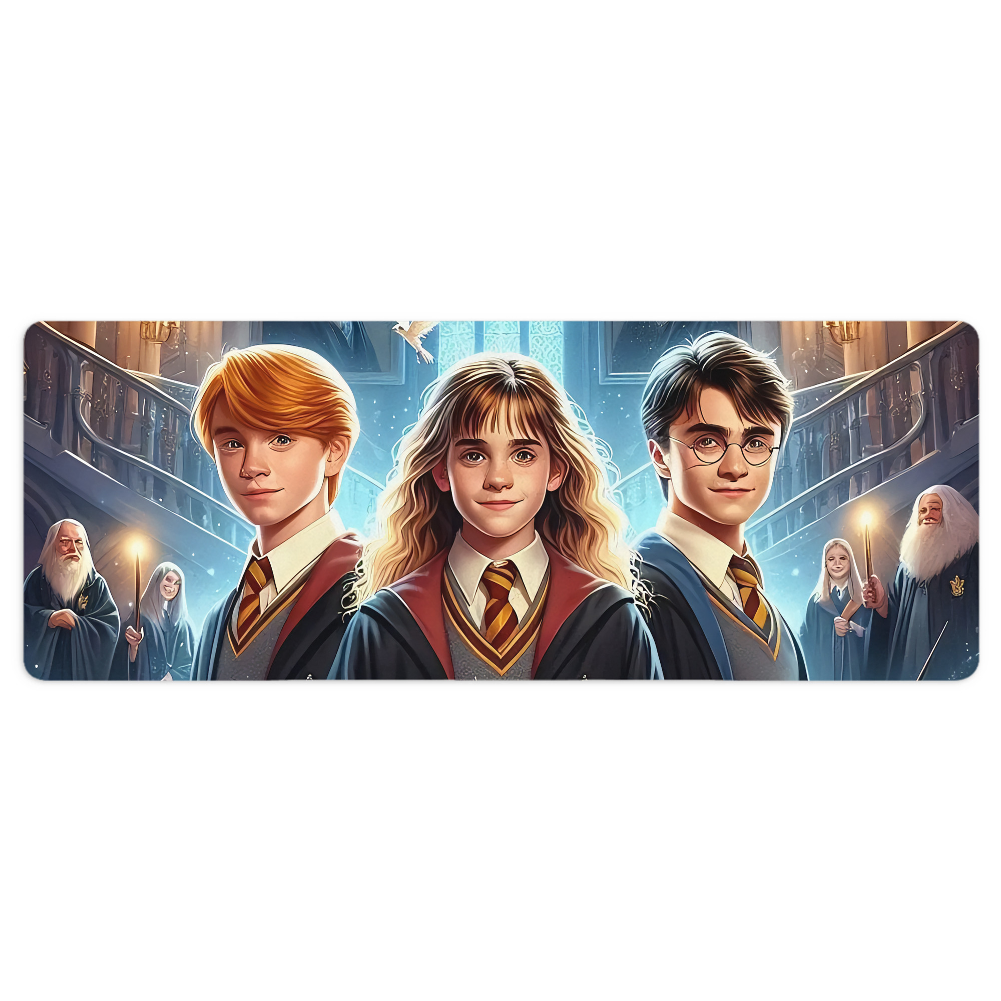 （画像用） Harry Potter ハリー・ポッターシリーズ ステッチ加工 大判デスクマット／滑り止めマウスパッド