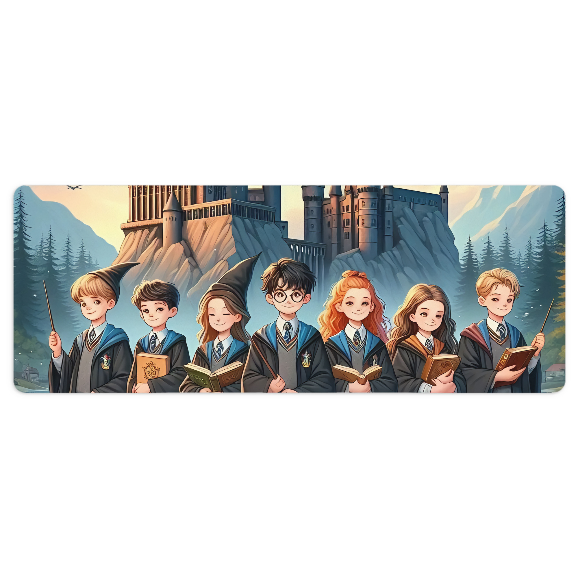 （画像用） Harry Potter ハリー・ポッターシリーズ ステッチ加工 大判デスクマット／滑り止めマウスパッド