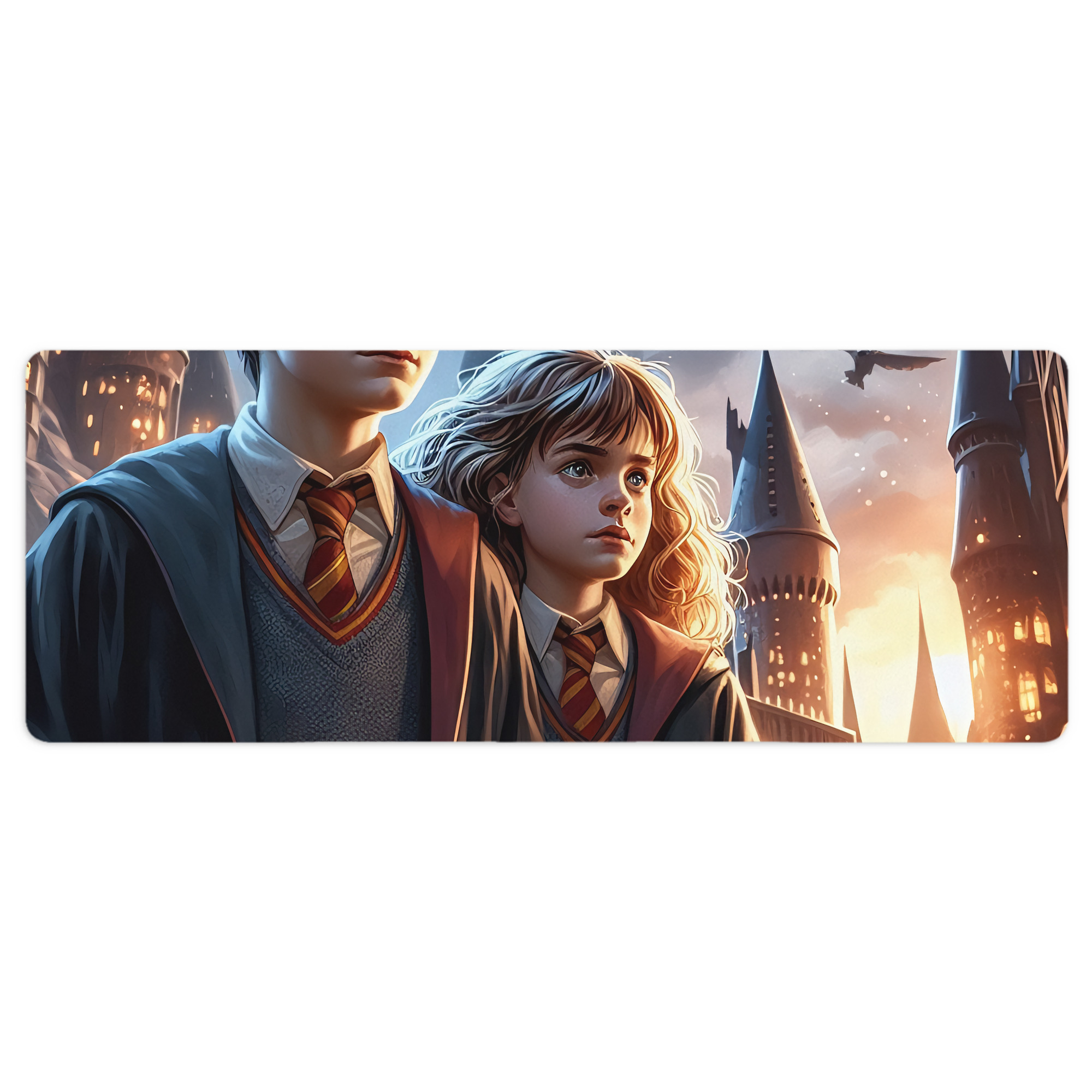 （画像用） Harry Potter ハリー・ポッターシリーズ ステッチ加工 大判デスクマット／滑り止めマウスパッド