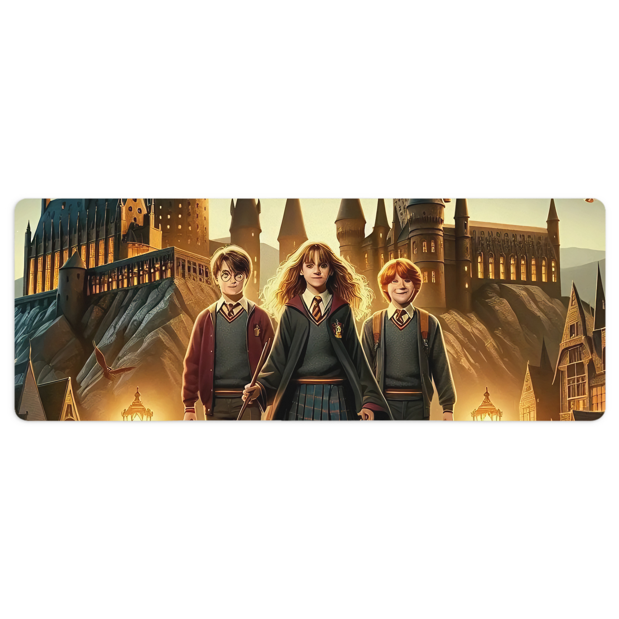 （画像用） Harry Potter ハリー・ポッターシリーズ ステッチ加工 大判デスクマット／滑り止めマウスパッド