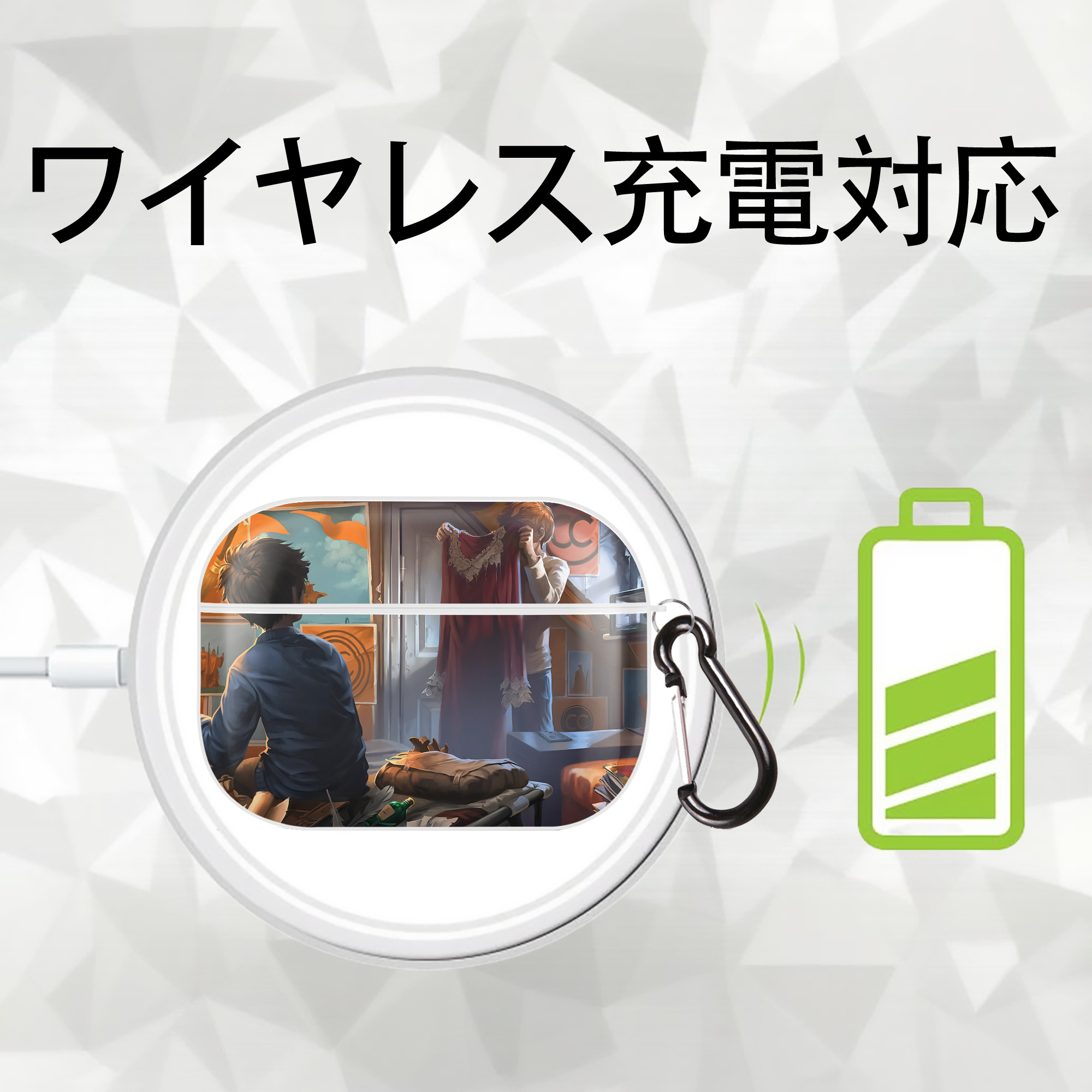 Harry Potter ハリー・ポッターシリーズ 【AirPods Pro用】ハードシェル保護ケース 耐衝撃・防指紋・カラビナ付き商品仕様