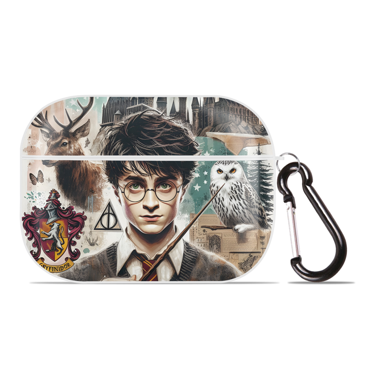 （画像用） Harry Potter ハリー・ポッターシリーズ 【AirPods Pro用】ハードシェル保護ケース 耐衝撃・防指紋・カラビナ付き商品仕様