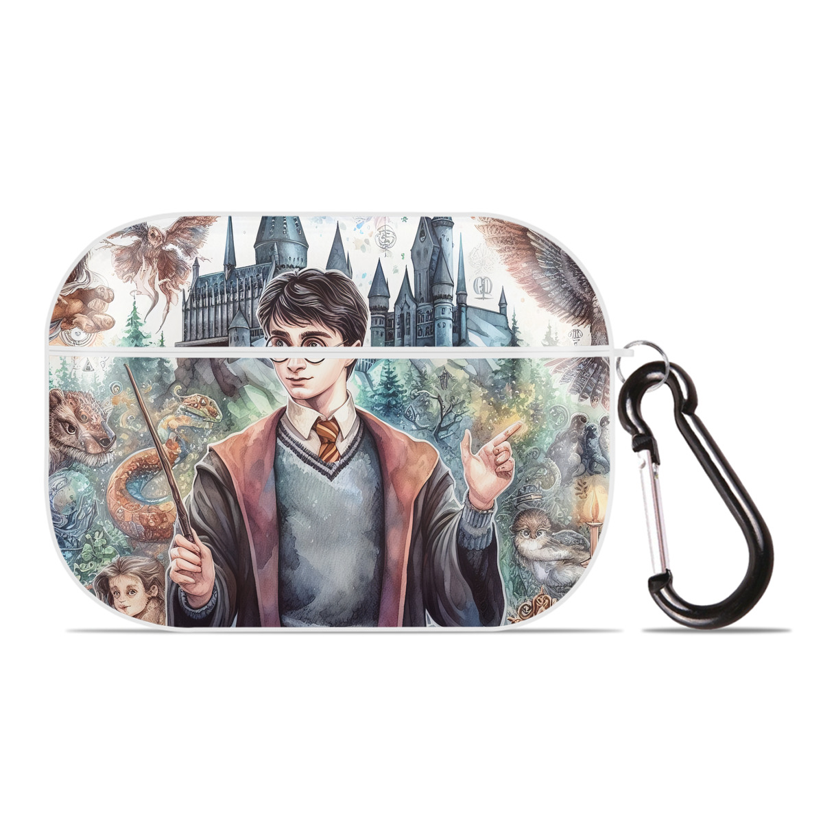 （画像用） Harry Potter ハリー・ポッターシリーズ 【AirPods Pro用】ハードシェル保護ケース 耐衝撃・防指紋・カラビナ付き商品仕様