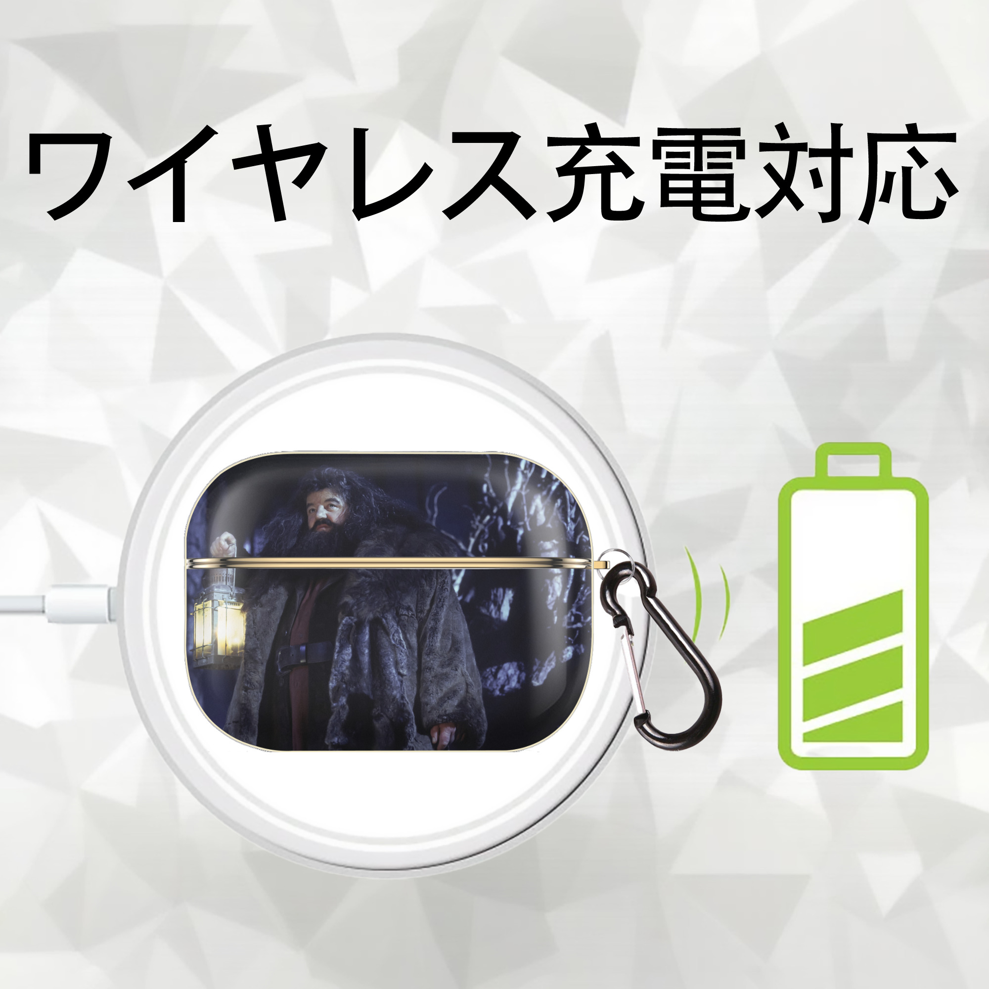 Harry Potter ハリー・ポッターシリーズ 【AirPods Pro用】ハードシェル保護ケース｜耐衝撃・防指紋・カラビナ付き商品仕様