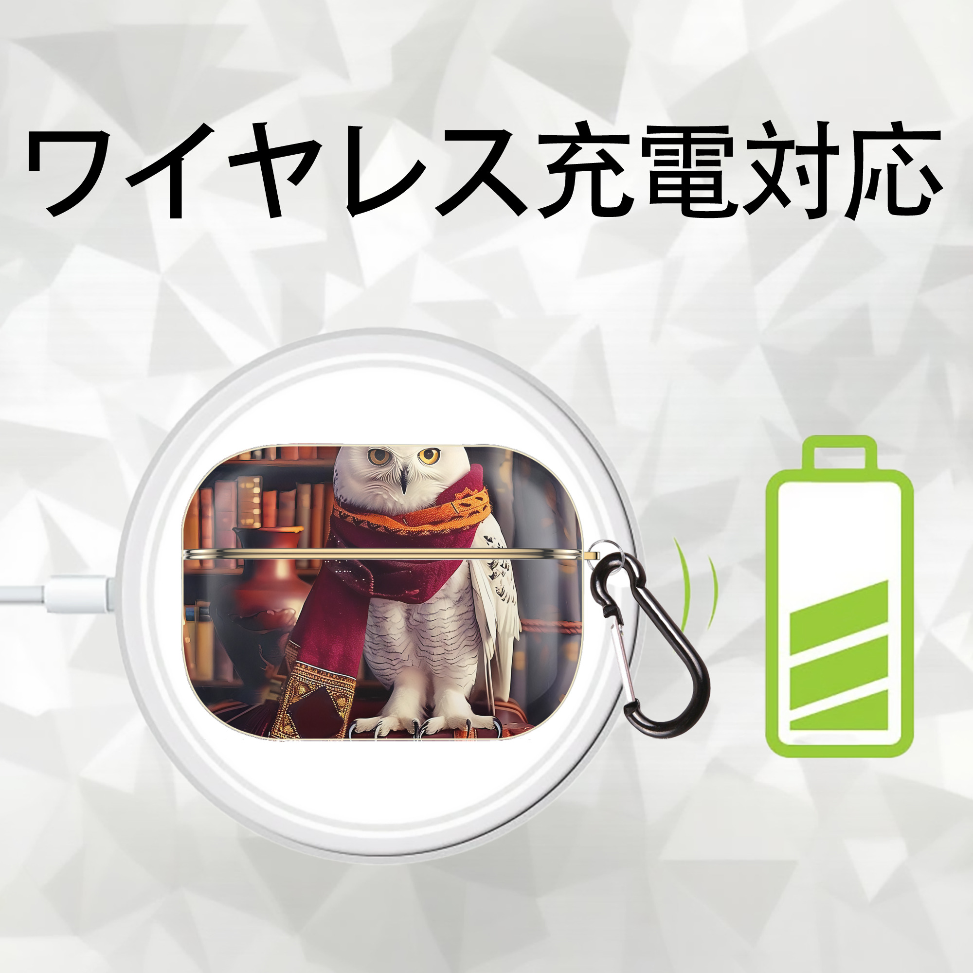 Harry Potter ハリー・ポッターシリーズ 【AirPods Pro用】ハードシェル保護ケース｜耐衝撃・防指紋・カラビナ付き商品仕様