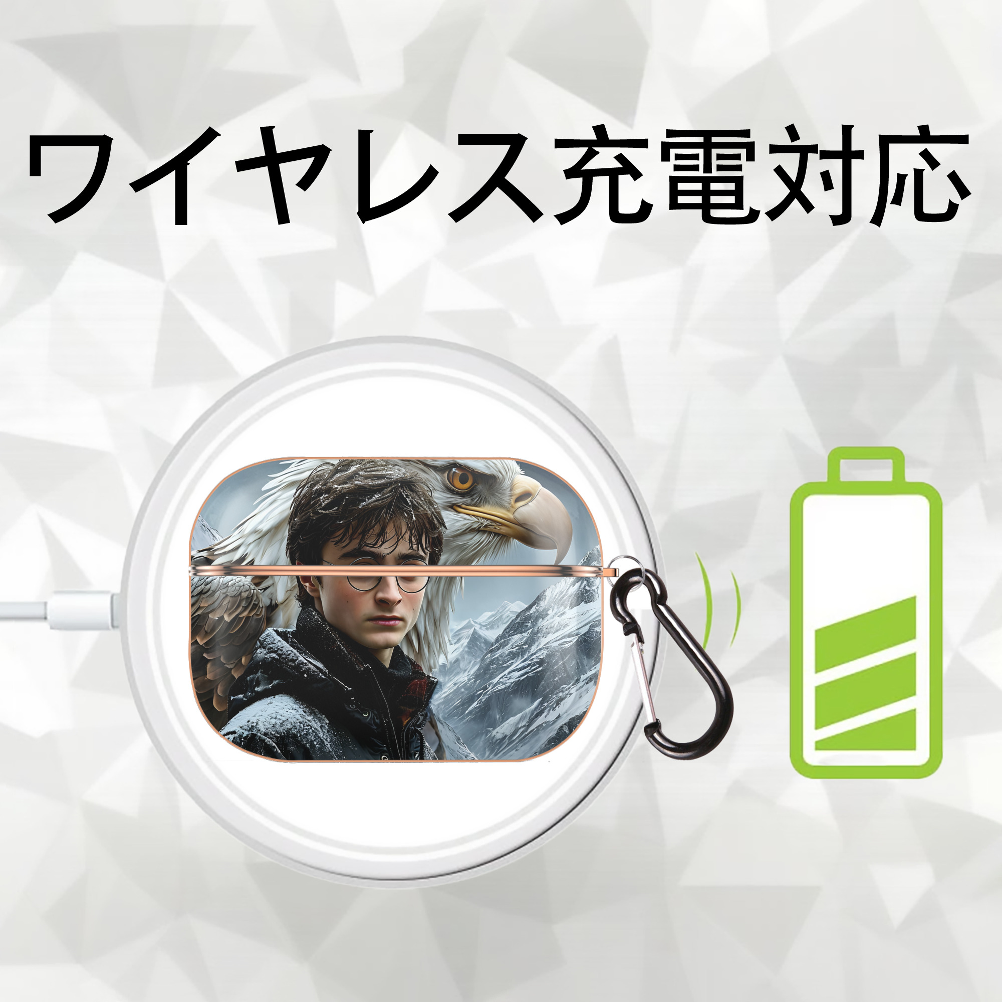Harry Potter ハリー・ポッターシリーズ 【AirPods Pro用】ハードシェル保護ケース｜耐衝撃・防指紋・カラビナ付き商品仕様