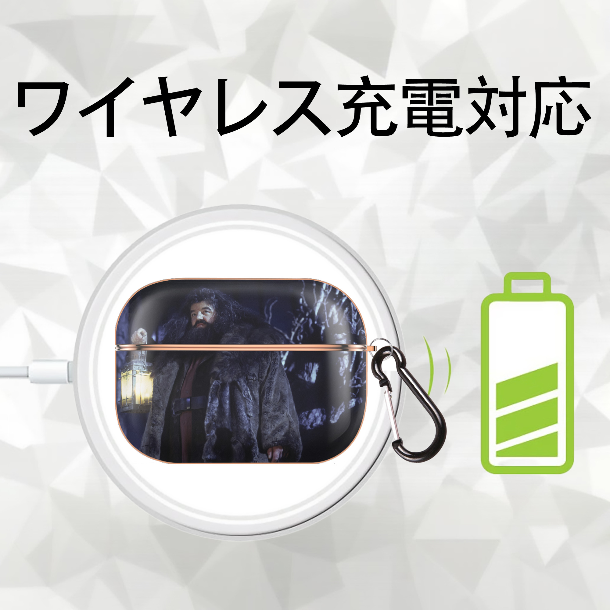 Harry Potter ハリー・ポッターシリーズ 【AirPods Pro用】ハードシェル保護ケース｜耐衝撃・防指紋・カラビナ付き商品仕様