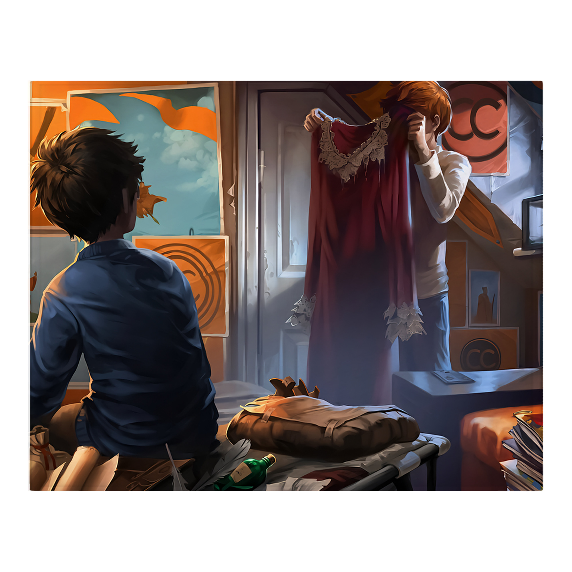 （画像用） Harry Potter ハリー・ポッターシリーズ フランネルブランケット・多サイズ対応（横型）