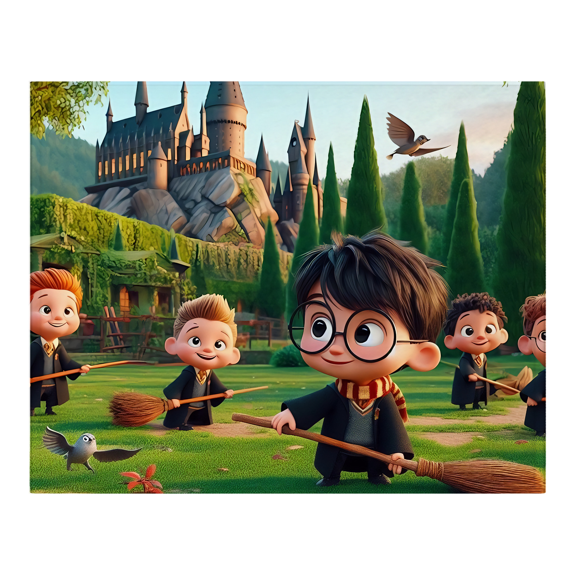 （画像用） Harry Potter ハリー・ポッターシリーズ フランネルブランケット・多サイズ対応（横型）