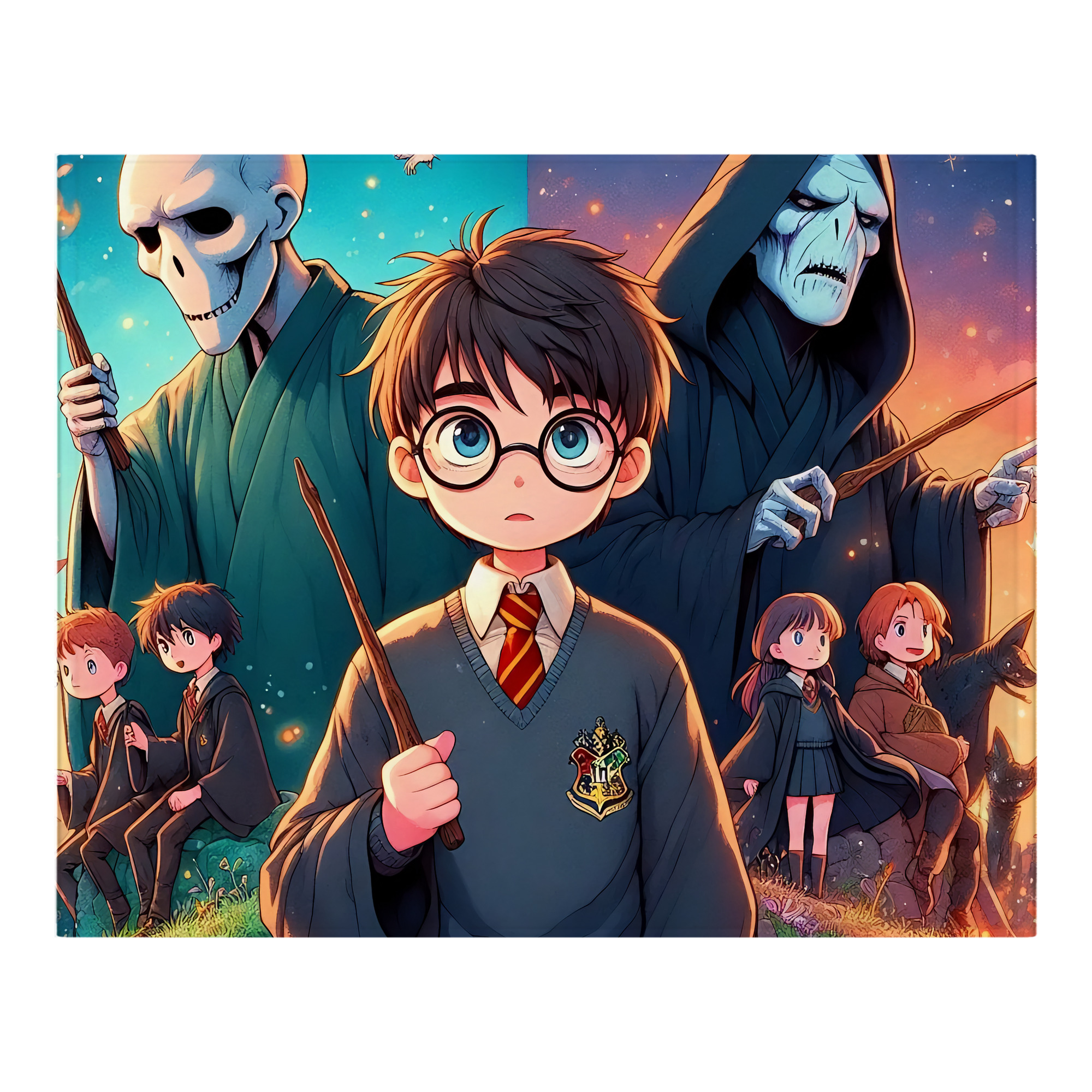 （画像用） Harry Potter ハリー・ポッターシリーズ フランネルブランケット・多サイズ対応（横型）