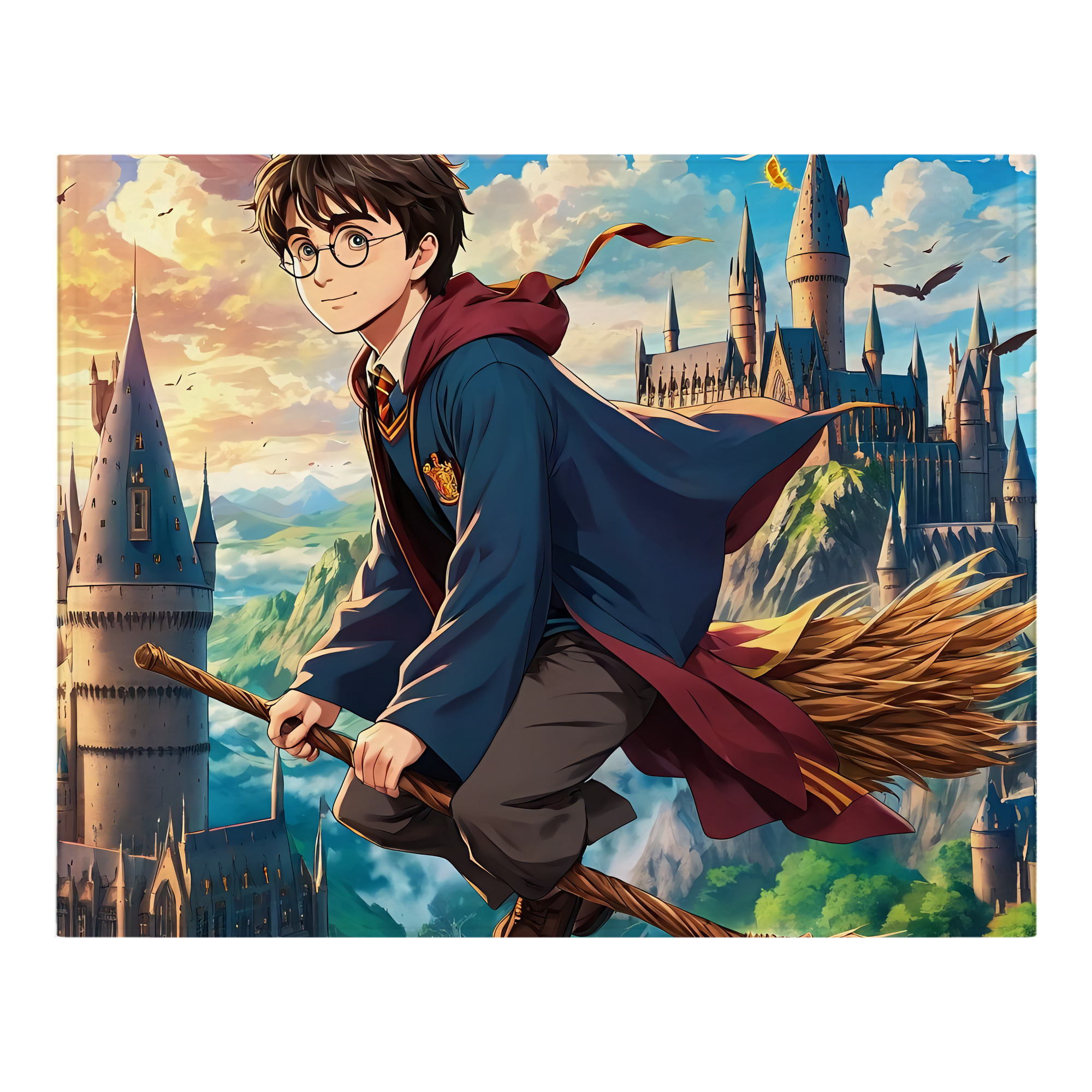 （画像用） Harry Potter ハリー・ポッターシリーズ フランネルブランケット・多サイズ対応（横型）