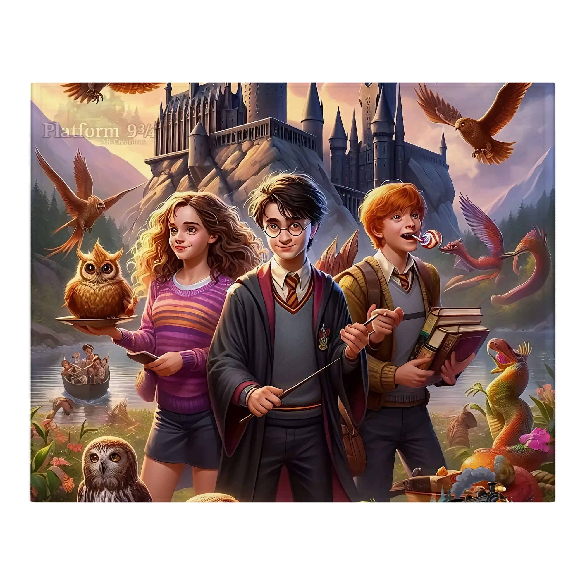 （画像用） Harry Potter ハリー・ポッターシリーズ フランネルブランケット・多サイズ対応（横型）