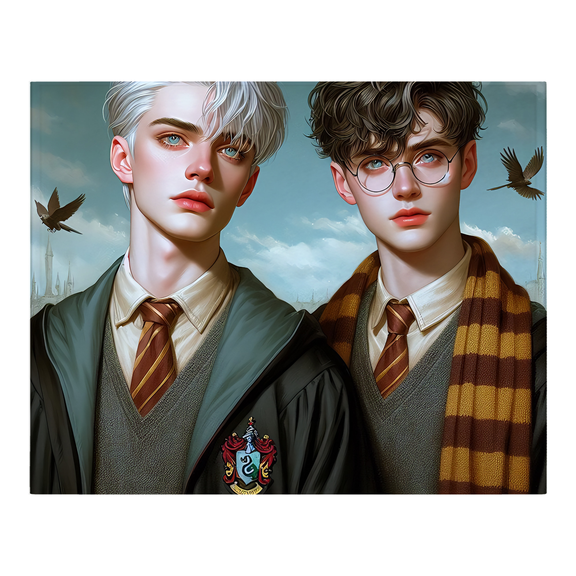（画像用） Harry Potter ハリー・ポッターシリーズ フランネルブランケット・多サイズ対応（横型）