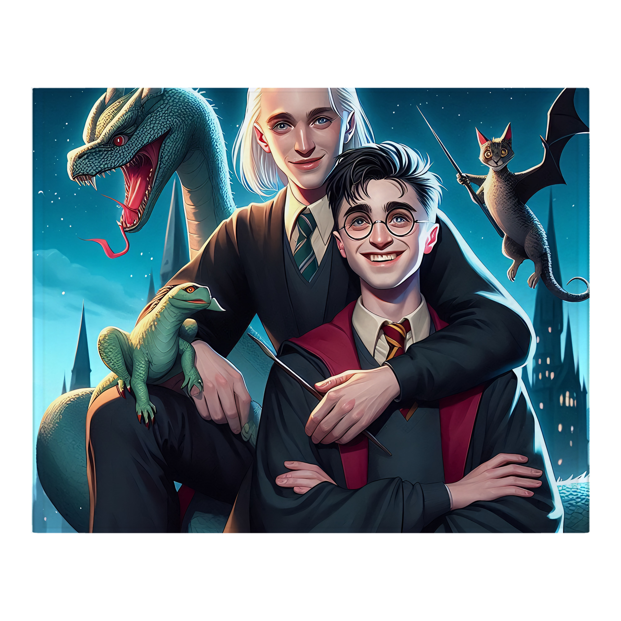 （画像用） Harry Potter ハリー・ポッターシリーズ フランネルブランケット・多サイズ対応（横型）