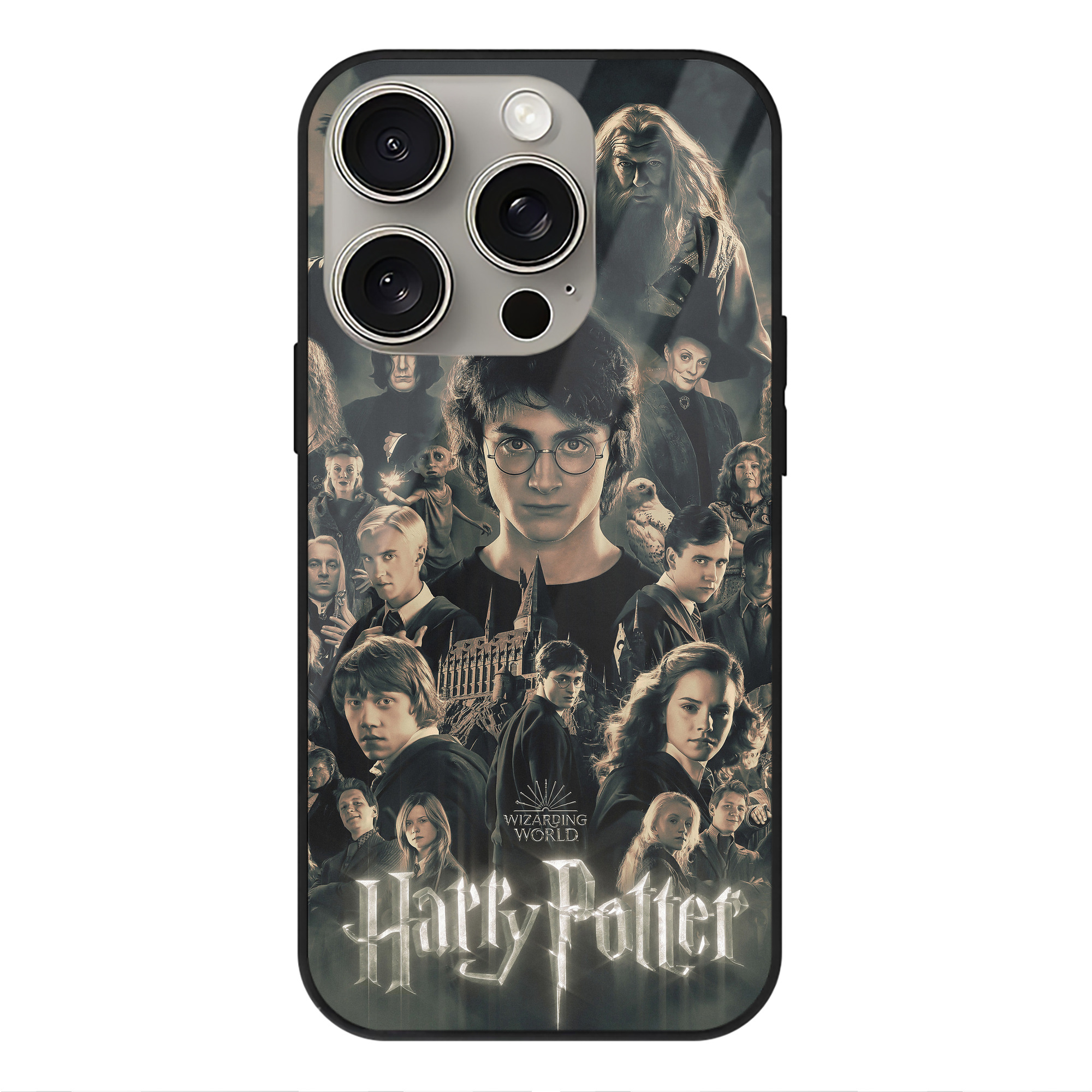 （画像用） Harry Potter ハリー・ポッターシリーズ 【iPhone15Pro対応】スマホケース 耐衝撃＆黄変防止 背面ガラス