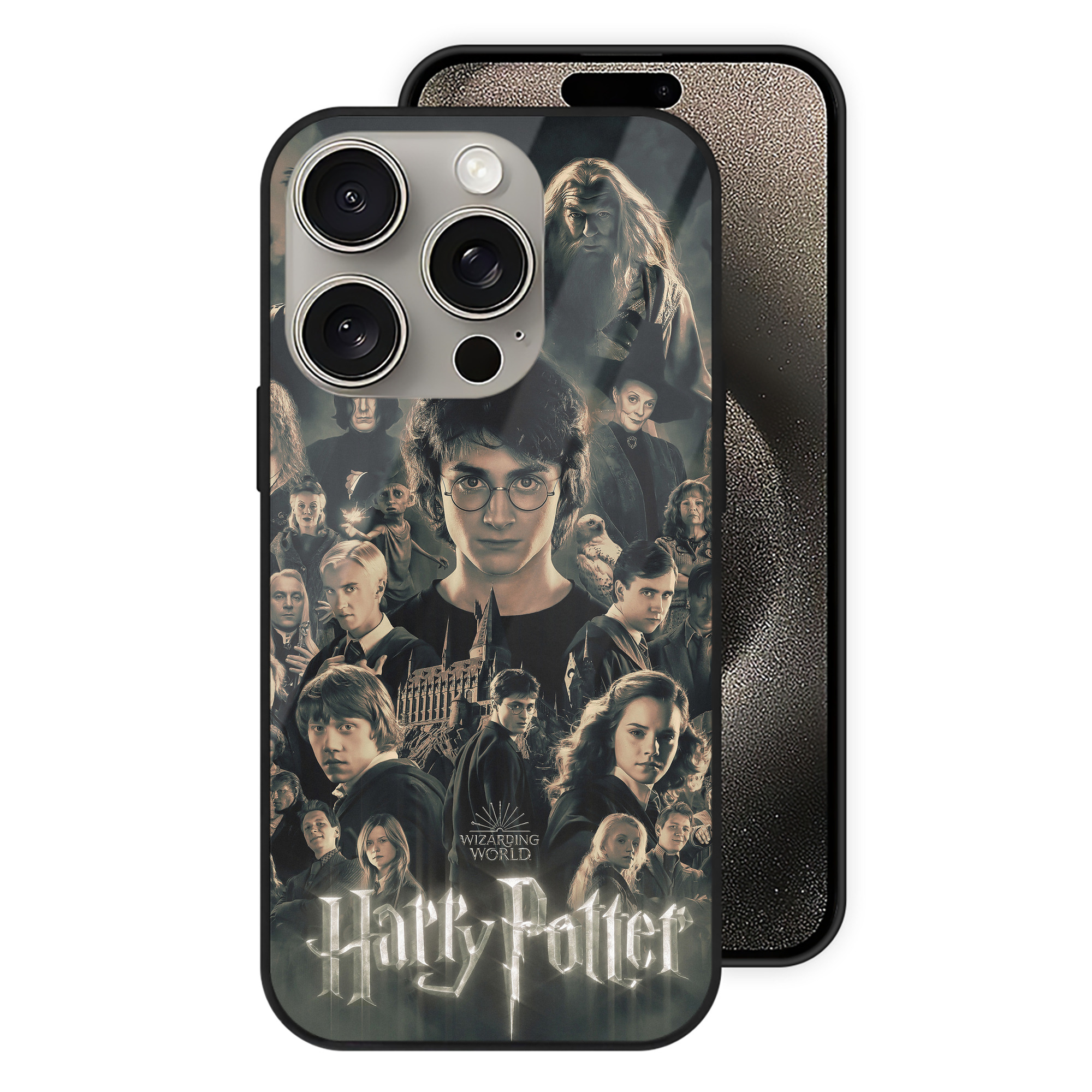（画像用） Harry Potter ハリー・ポッターシリーズ 【iPhone15Pro対応】スマホケース 耐衝撃＆黄変防止 背面ガラス
