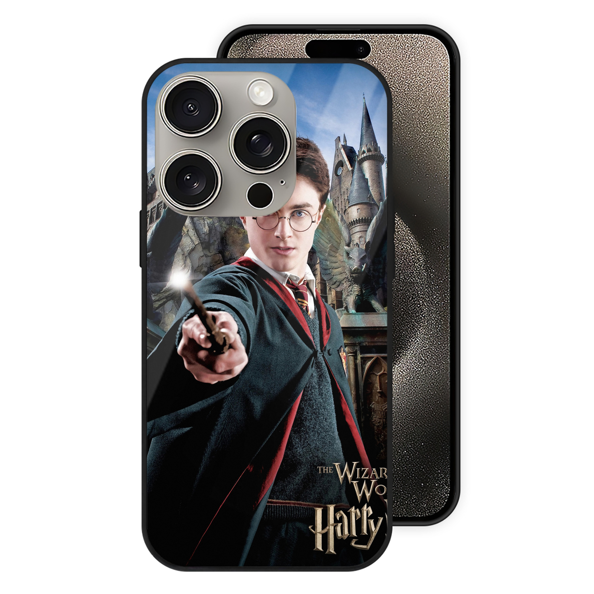 （画像用） Harry Potter ハリー・ポッターシリーズ 【iPhone15Pro対応】スマホケース 耐衝撃＆黄変防止 背面ガラス