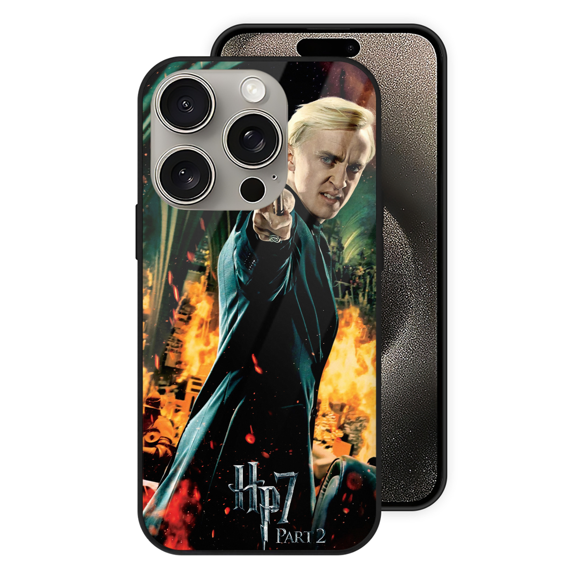 （画像用） Harry Potter ハリー・ポッターシリーズ 【iPhone15Pro対応】スマホケース 耐衝撃＆黄変防止 背面ガラス