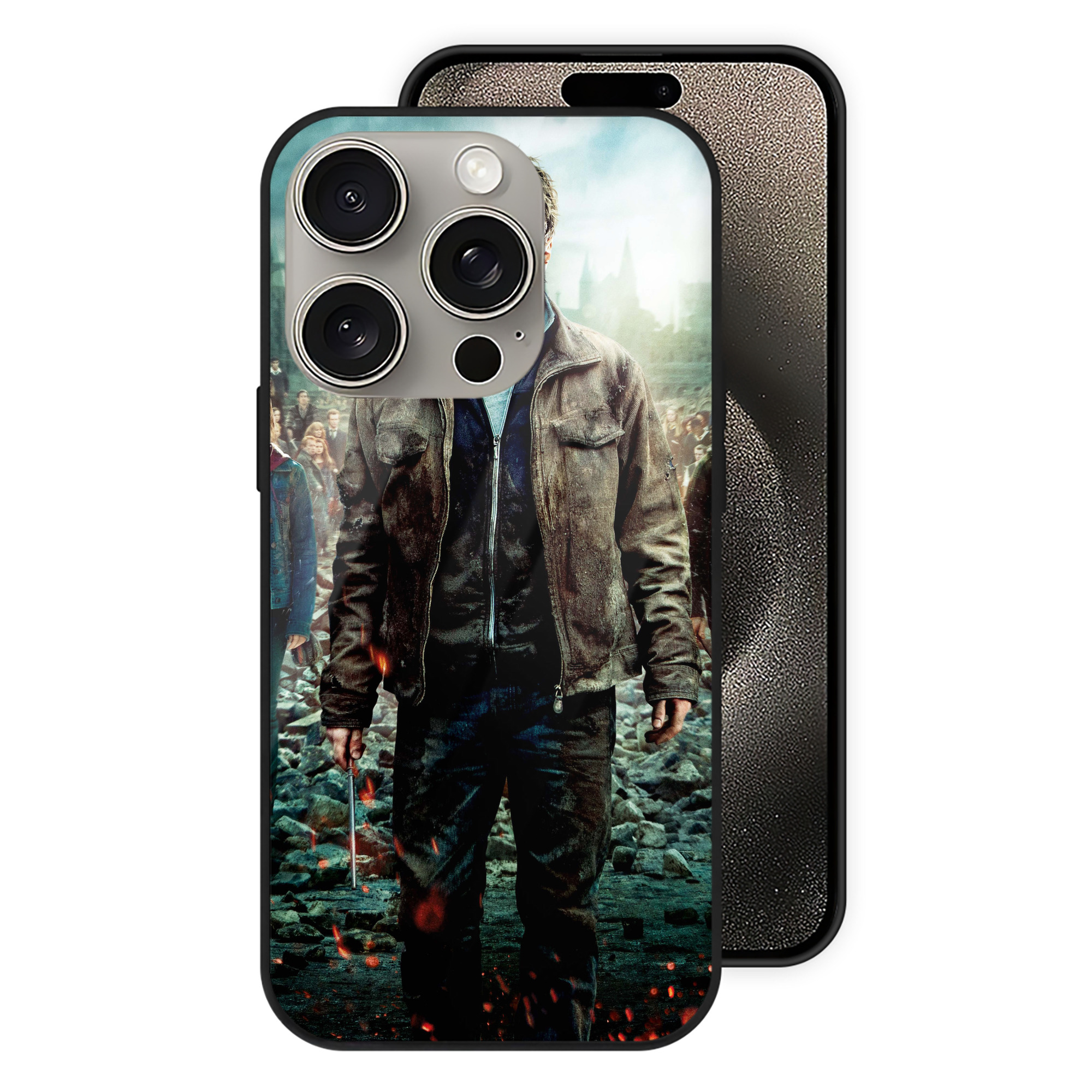 （画像用） Harry Potter ハリー・ポッターシリーズ 【iPhone15Pro対応】スマホケース 耐衝撃＆黄変防止 背面ガラス