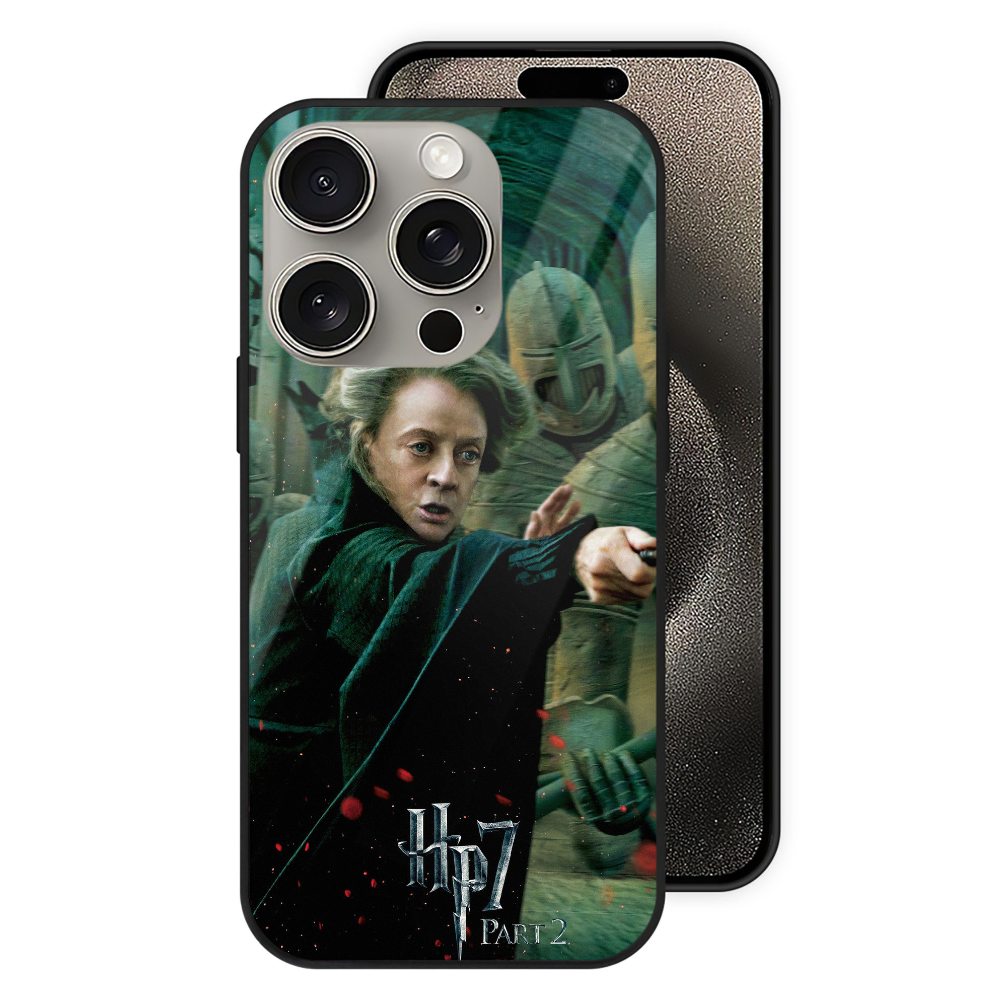 （画像用） Harry Potter ハリー・ポッターシリーズ 【iPhone15Pro対応】スマホケース 耐衝撃＆黄変防止 背面ガラス