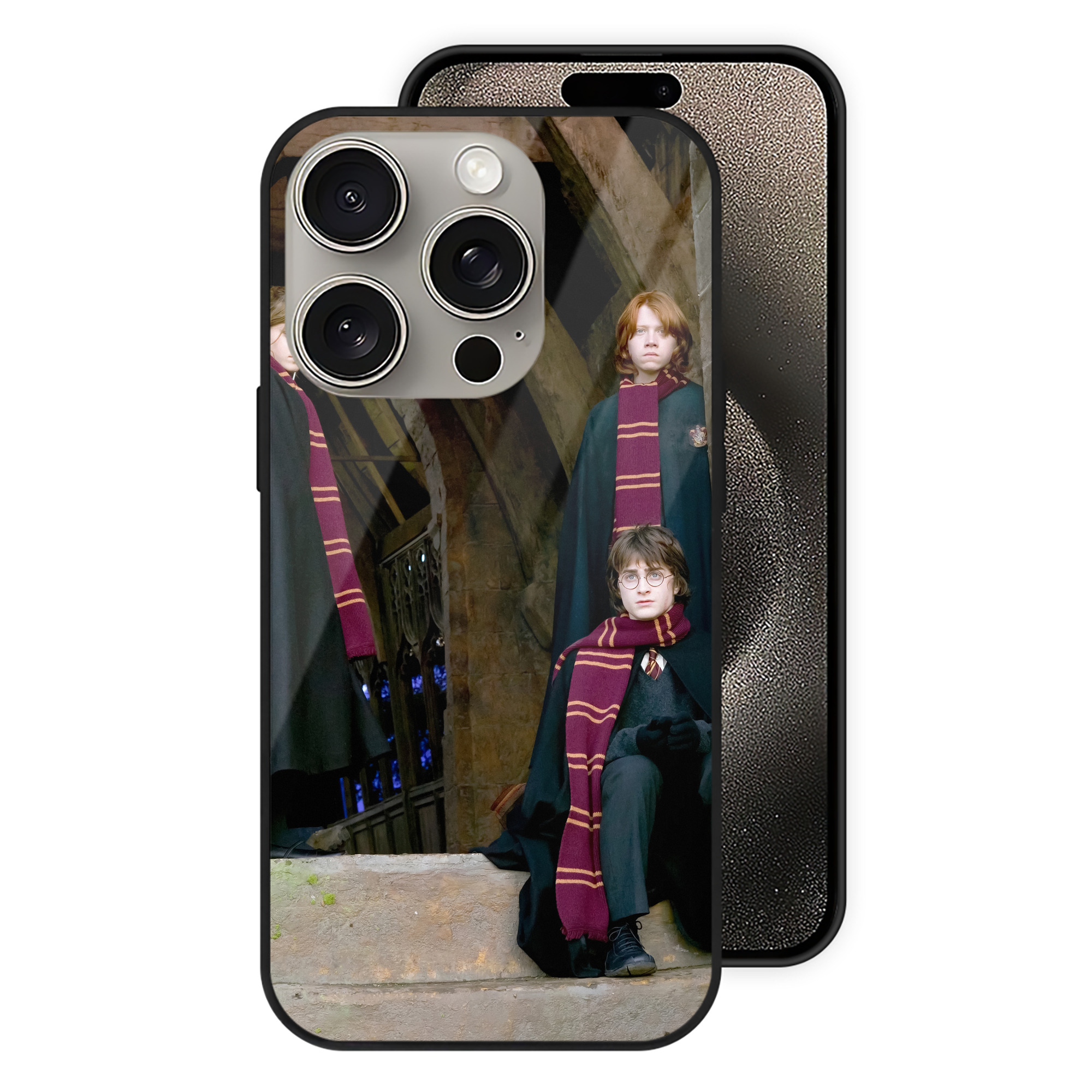 （画像用） Harry Potter ハリー・ポッターシリーズ 【iPhone15Pro対応】スマホケース 耐衝撃＆黄変防止 背面ガラス