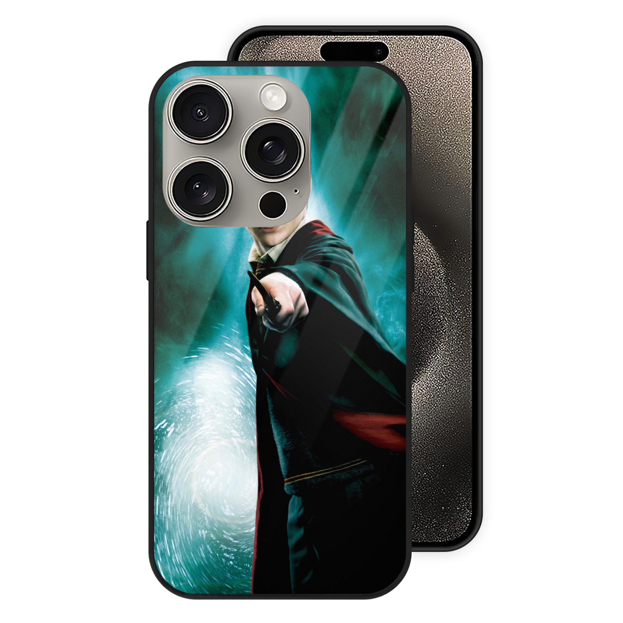 （画像用） Harry Potter ハリー・ポッターシリーズ 【iPhone15Pro対応】スマホケース 耐衝撃＆黄変防止 背面ガラス
