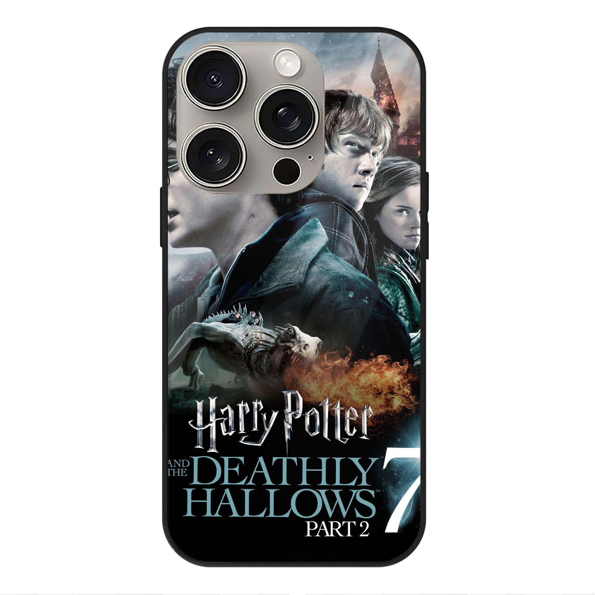 （画像用） Harry Potter ハリー・ポッターシリーズ 【iPhone15Pro対応】スマホケース 耐衝撃＆黄変防止 背面ガラス