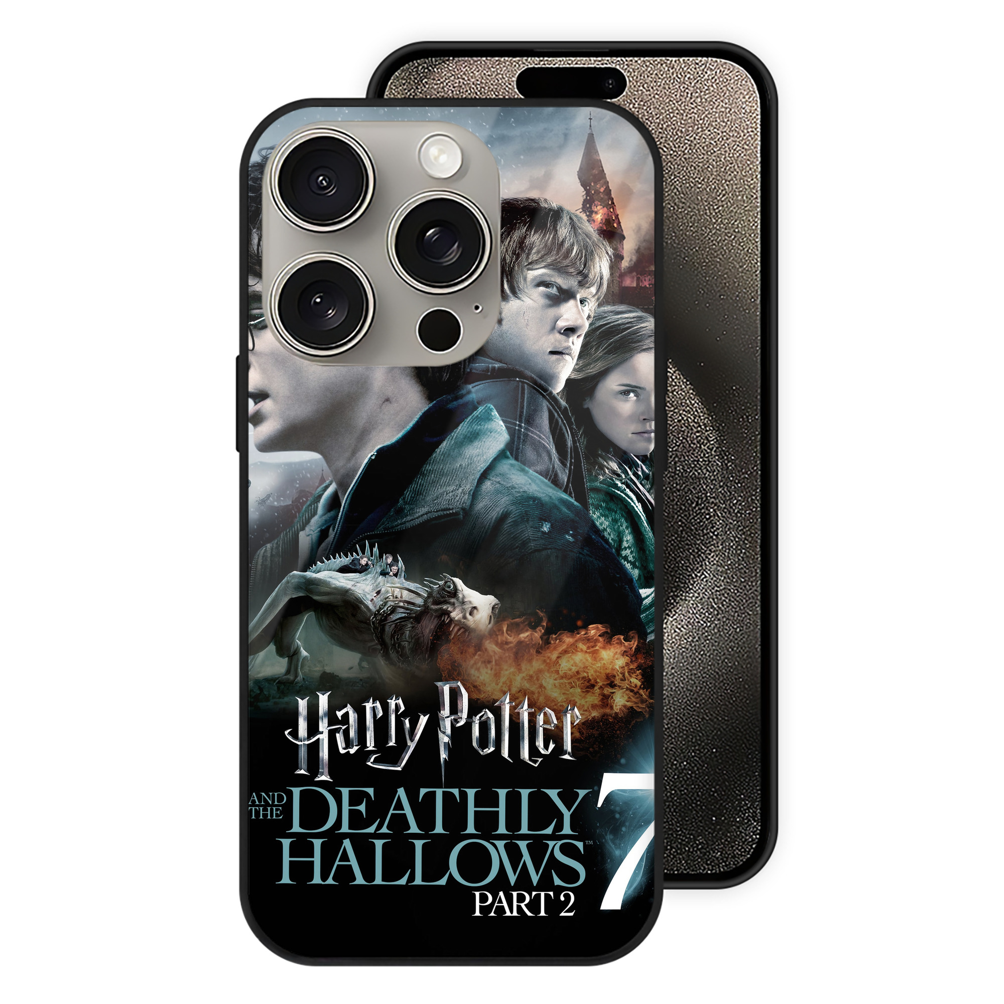 （画像用） Harry Potter ハリー・ポッターシリーズ 【iPhone15Pro対応】スマホケース 耐衝撃＆黄変防止 背面ガラス