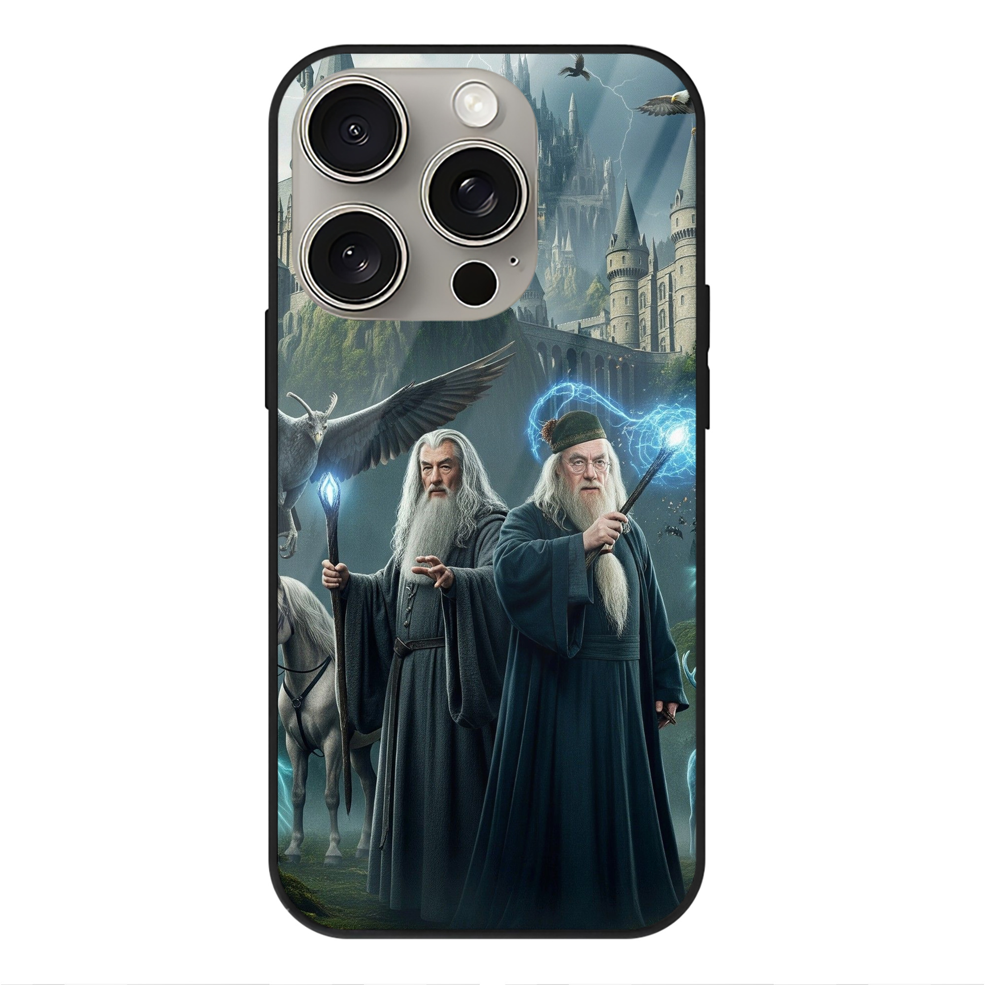 （画像用） Harry Potter ハリー・ポッターシリーズ 【iPhone15Pro対応】スマホケース 耐衝撃＆黄変防止 背面ガラス
