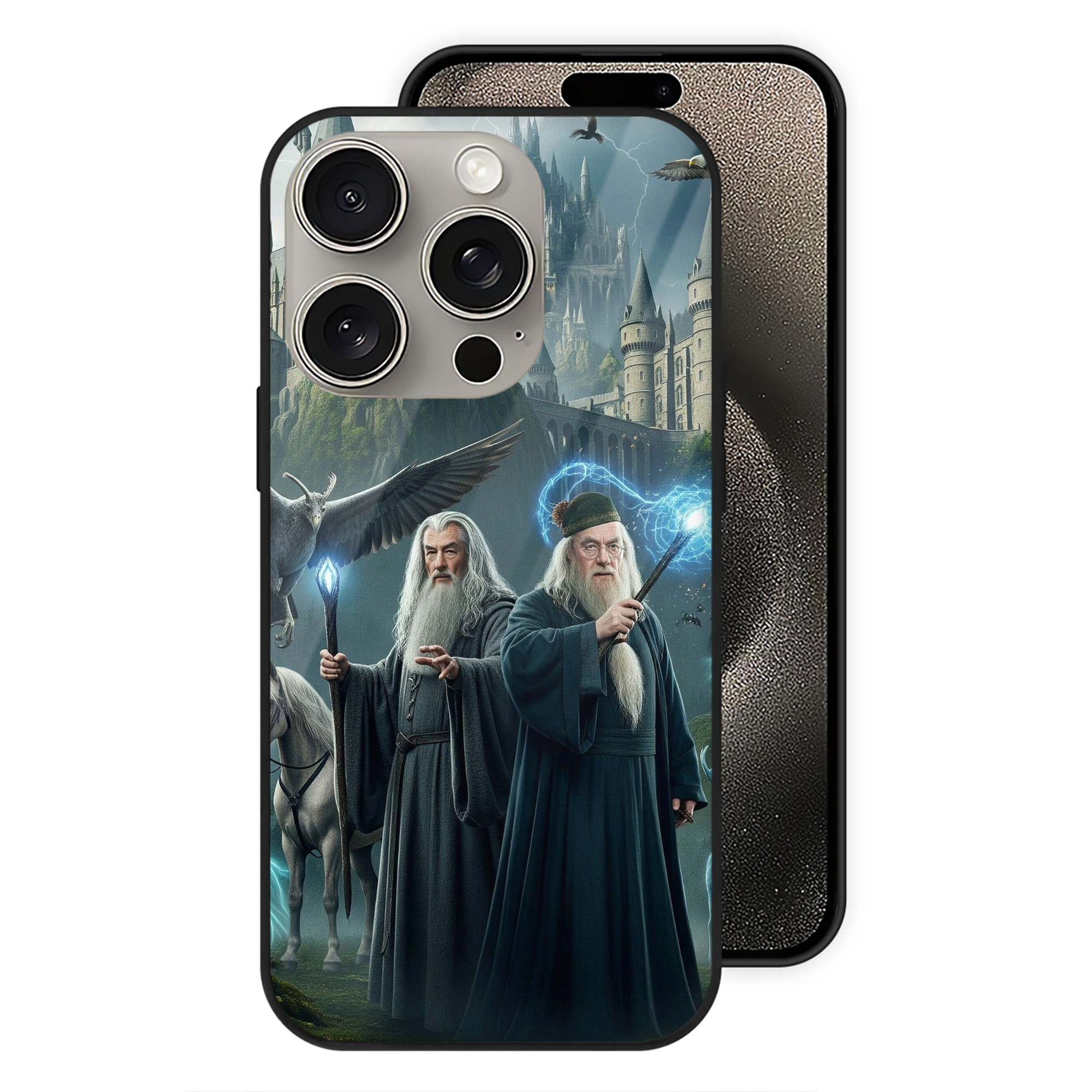 （画像用） Harry Potter ハリー・ポッターシリーズ 【iPhone15Pro対応】スマホケース 耐衝撃＆黄変防止 背面ガラス