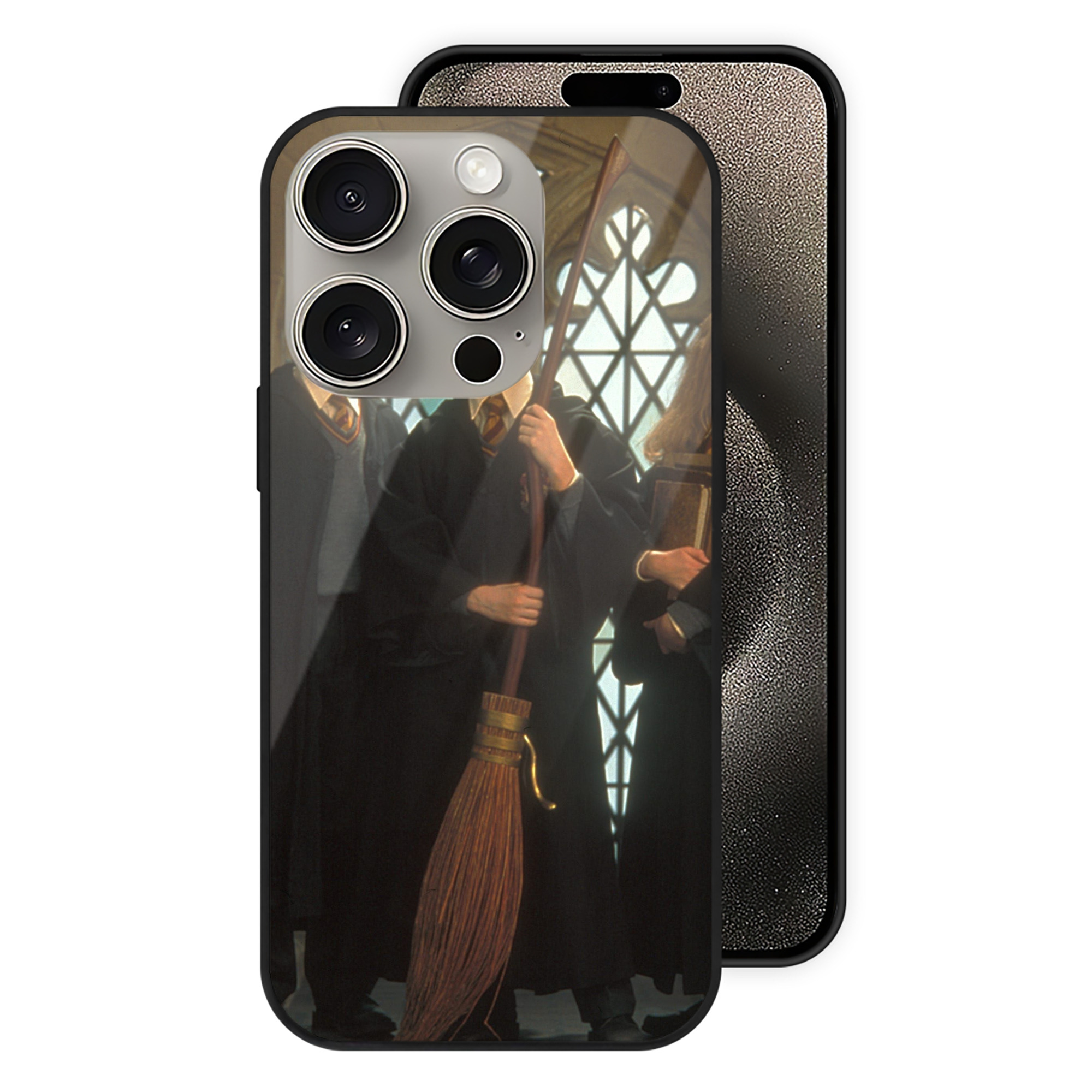 （画像用） Harry Potter ハリー・ポッターシリーズ 【iPhone15Pro対応】スマホケース 耐衝撃＆黄変防止 背面ガラス