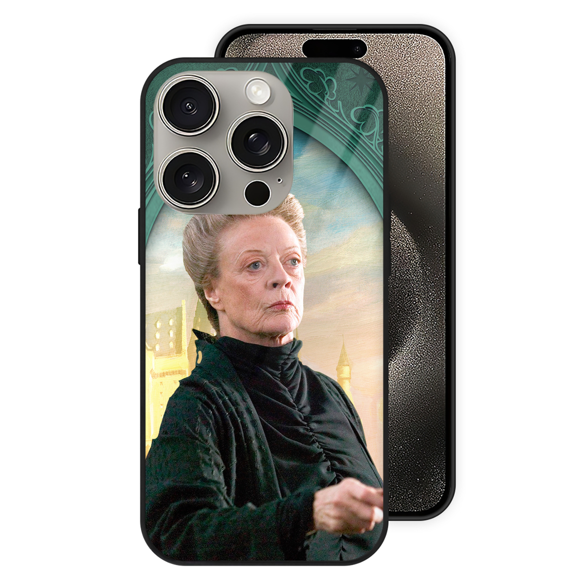 （画像用） Harry Potter ハリー・ポッターシリーズ 【iPhone15Pro対応】スマホケース 耐衝撃＆黄変防止 背面ガラス