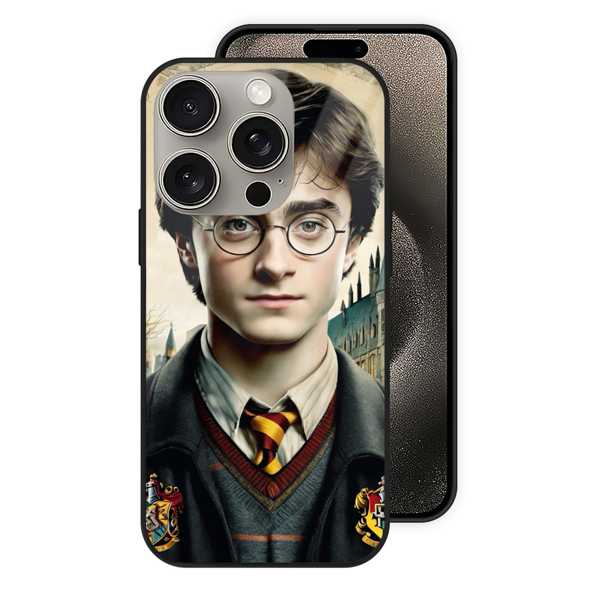 （画像用） Harry Potter ハリー・ポッターシリーズ 【iPhone15Pro対応】スマホケース 耐衝撃＆黄変防止 背面ガラス