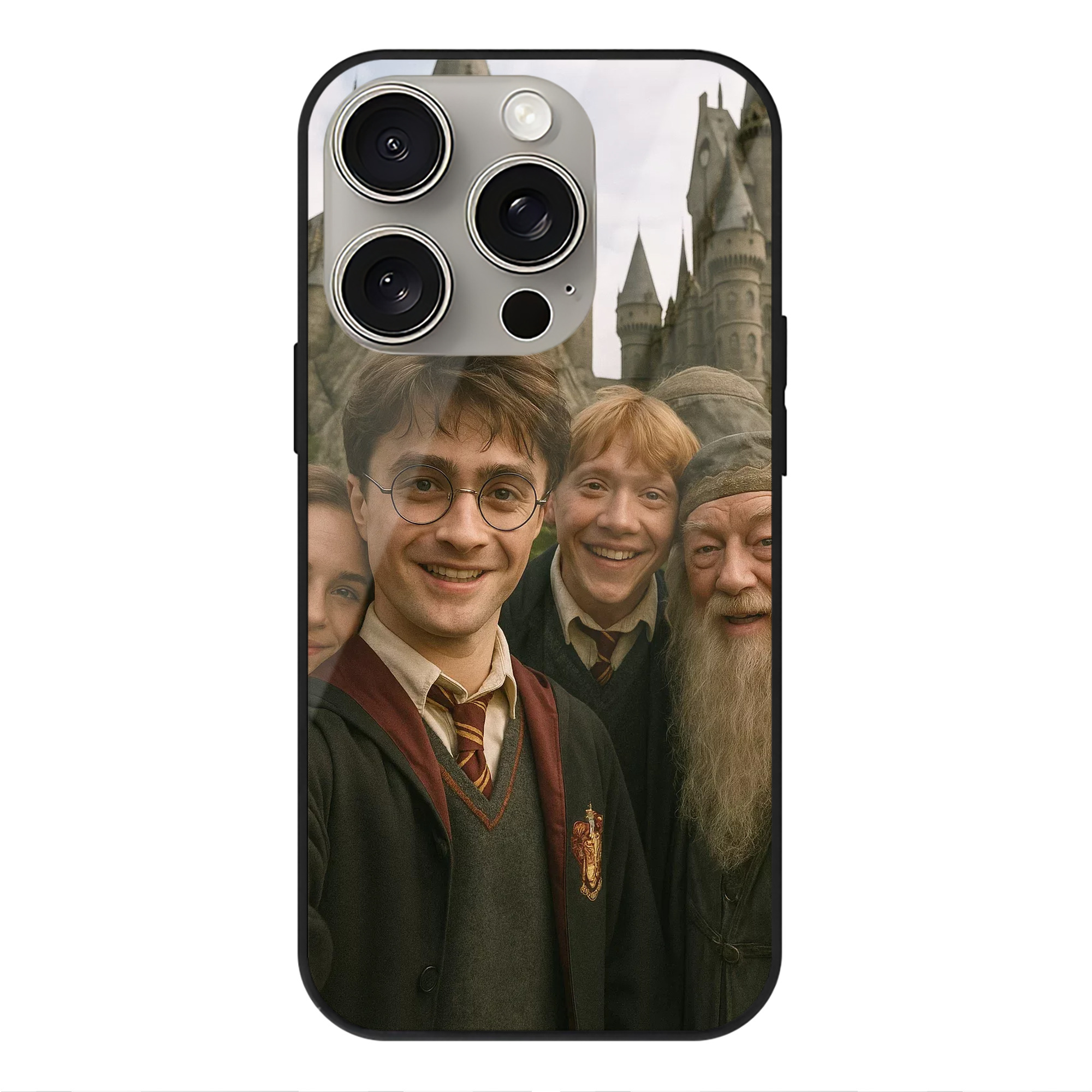 （画像用） Harry Potter ハリー・ポッターシリーズ 【iPhone15Pro対応】スマホケース 耐衝撃＆黄変防止 背面ガラス
