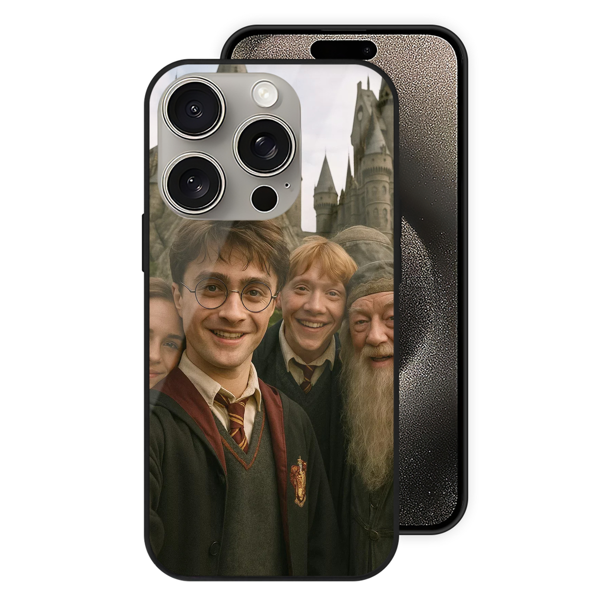 （画像用） Harry Potter ハリー・ポッターシリーズ 【iPhone15Pro対応】スマホケース 耐衝撃＆黄変防止 背面ガラス