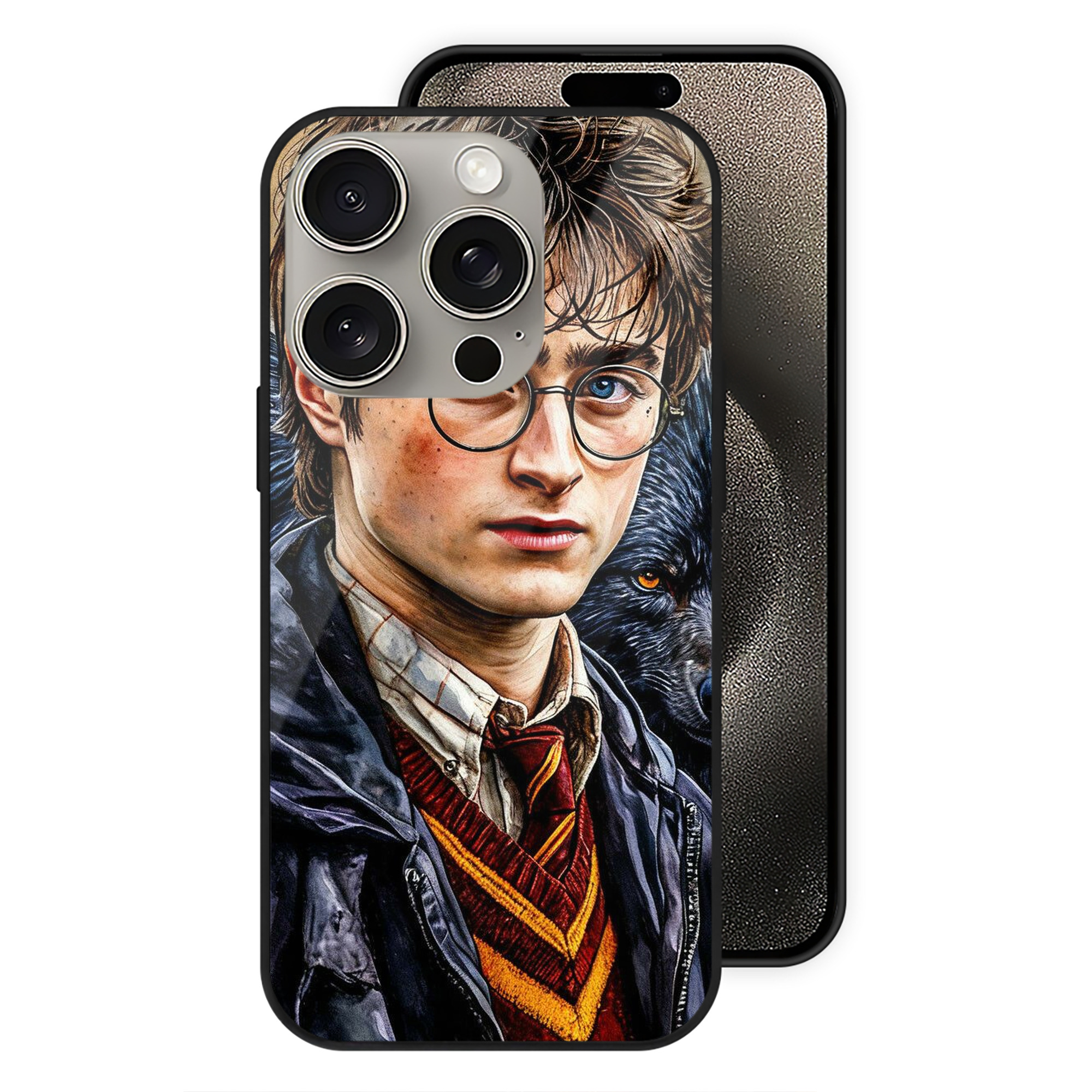 （画像用） Harry Potter ハリー・ポッターシリーズ 【iPhone15Pro対応】スマホケース 耐衝撃＆黄変防止 背面ガラス