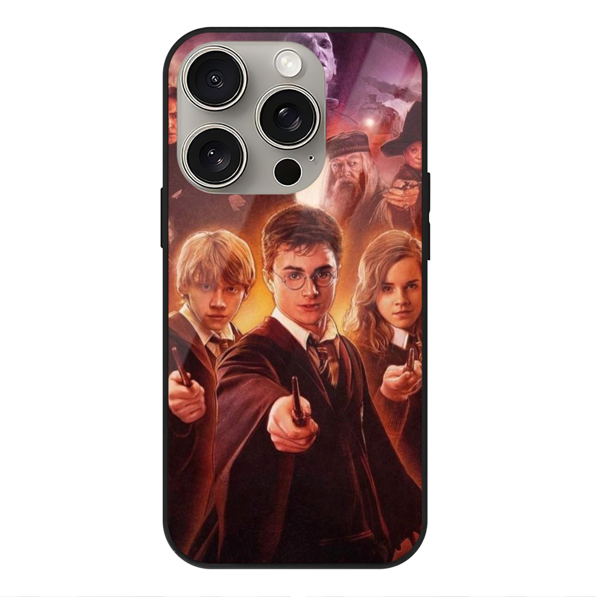（画像用） Harry Potter ハリー・ポッターシリーズ 【iPhone15Pro対応】スマホケース 耐衝撃＆黄変防止 背面ガラス