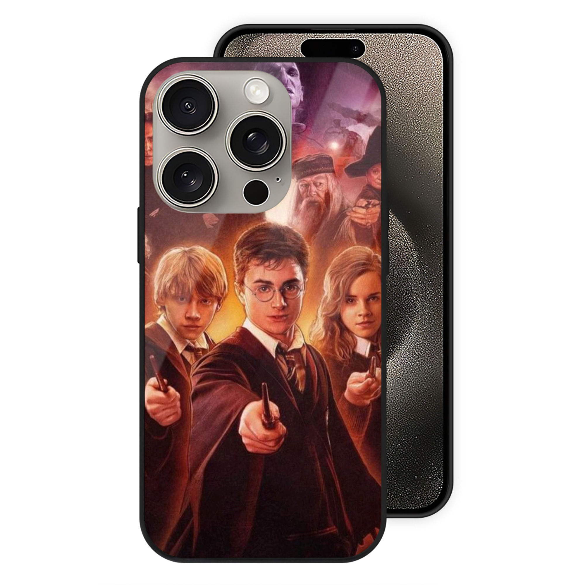 （画像用） Harry Potter ハリー・ポッターシリーズ 【iPhone15Pro対応】スマホケース 耐衝撃＆黄変防止 背面ガラス