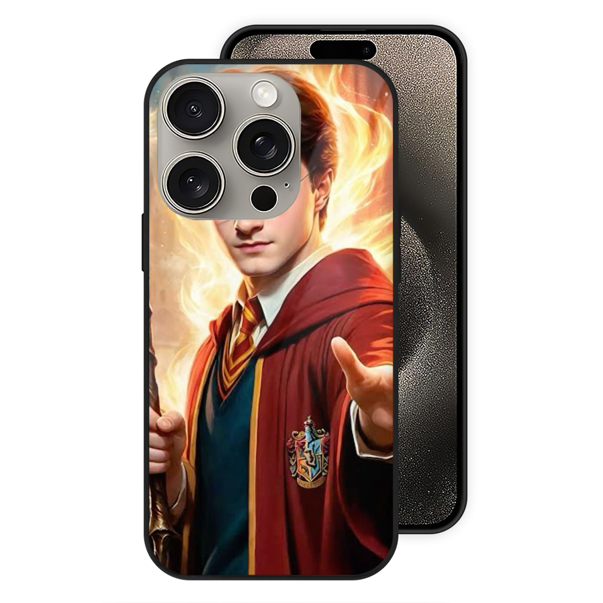 （画像用） Harry Potter ハリー・ポッターシリーズ 【iPhone15Pro対応】スマホケース 耐衝撃＆黄変防止 背面ガラス