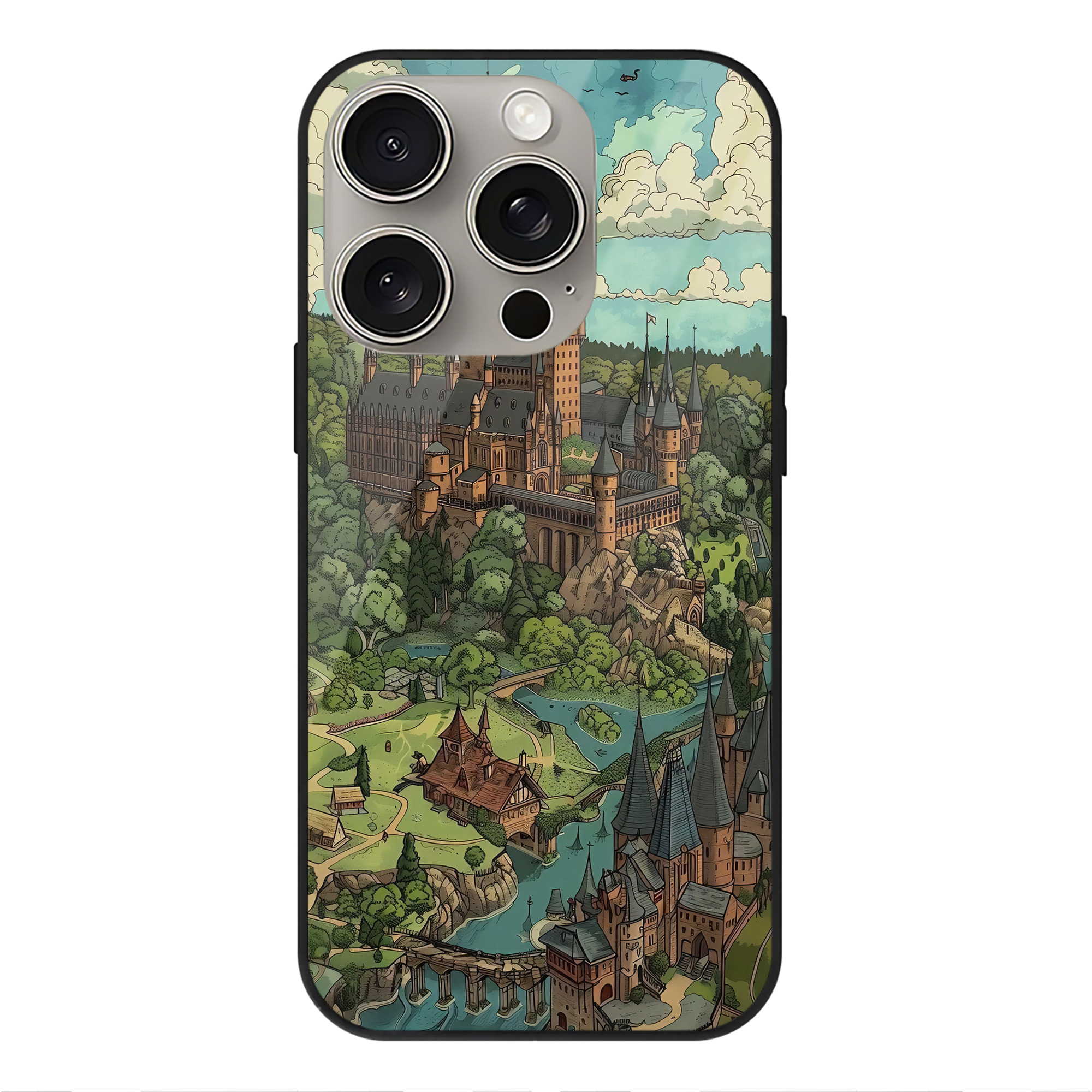（画像用） Harry Potter ハリー・ポッターシリーズ 【iPhone15Pro対応】スマホケース 耐衝撃＆黄変防止 背面ガラス